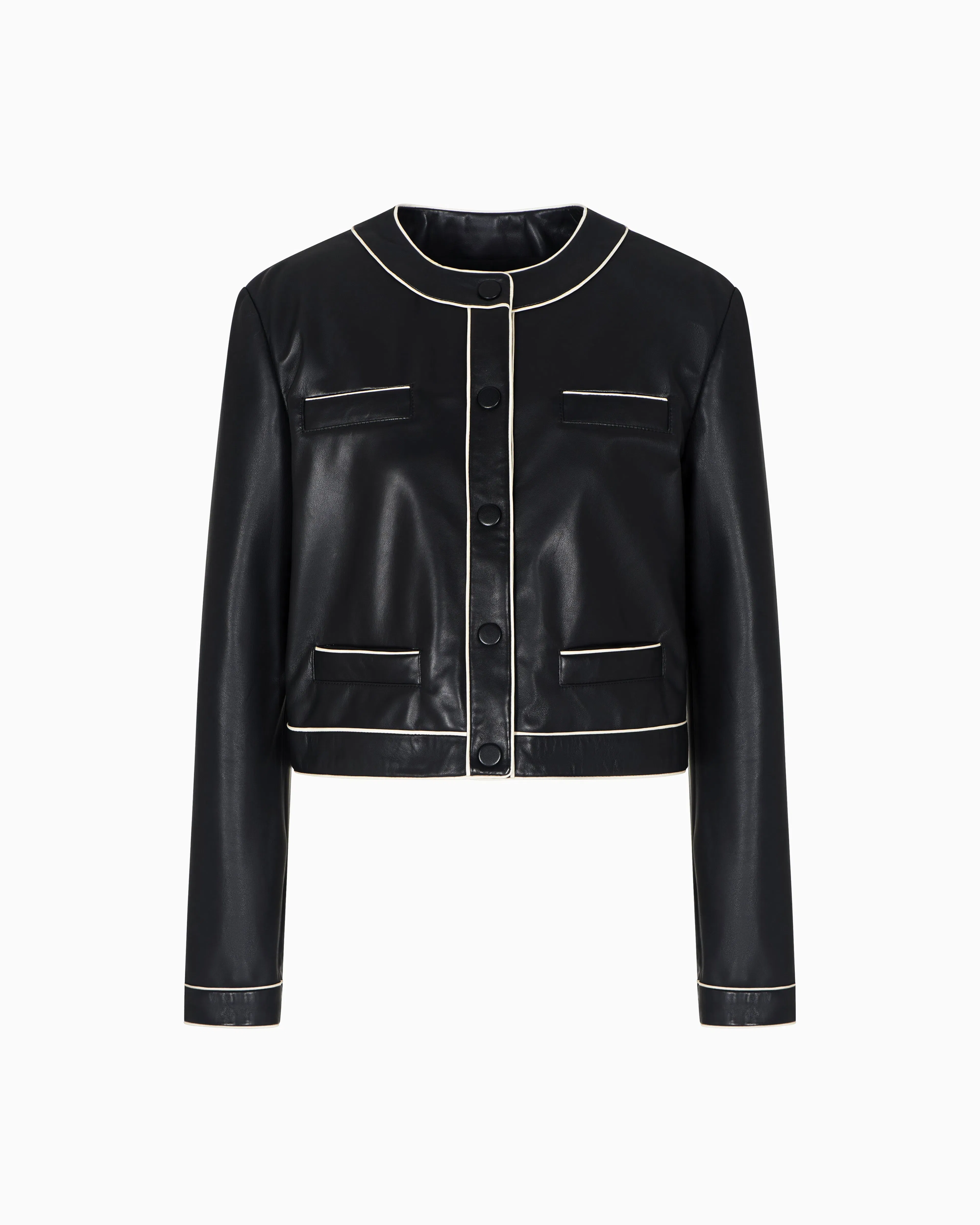 Emporio Armani Semi - aniline lambskin nappa leather jacket