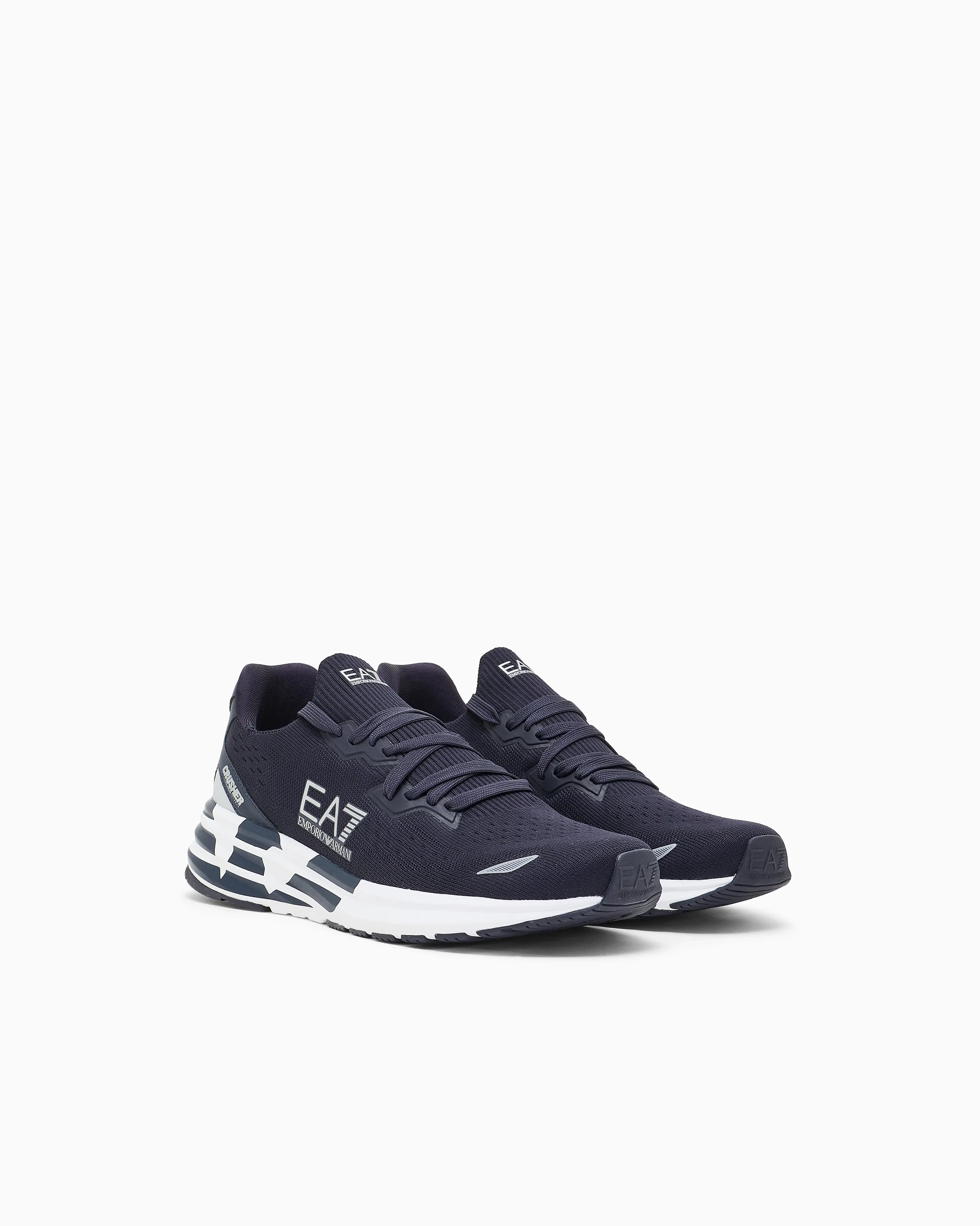 Ea7 Crusher Distance Knit 2.0 Sneakers Blue
