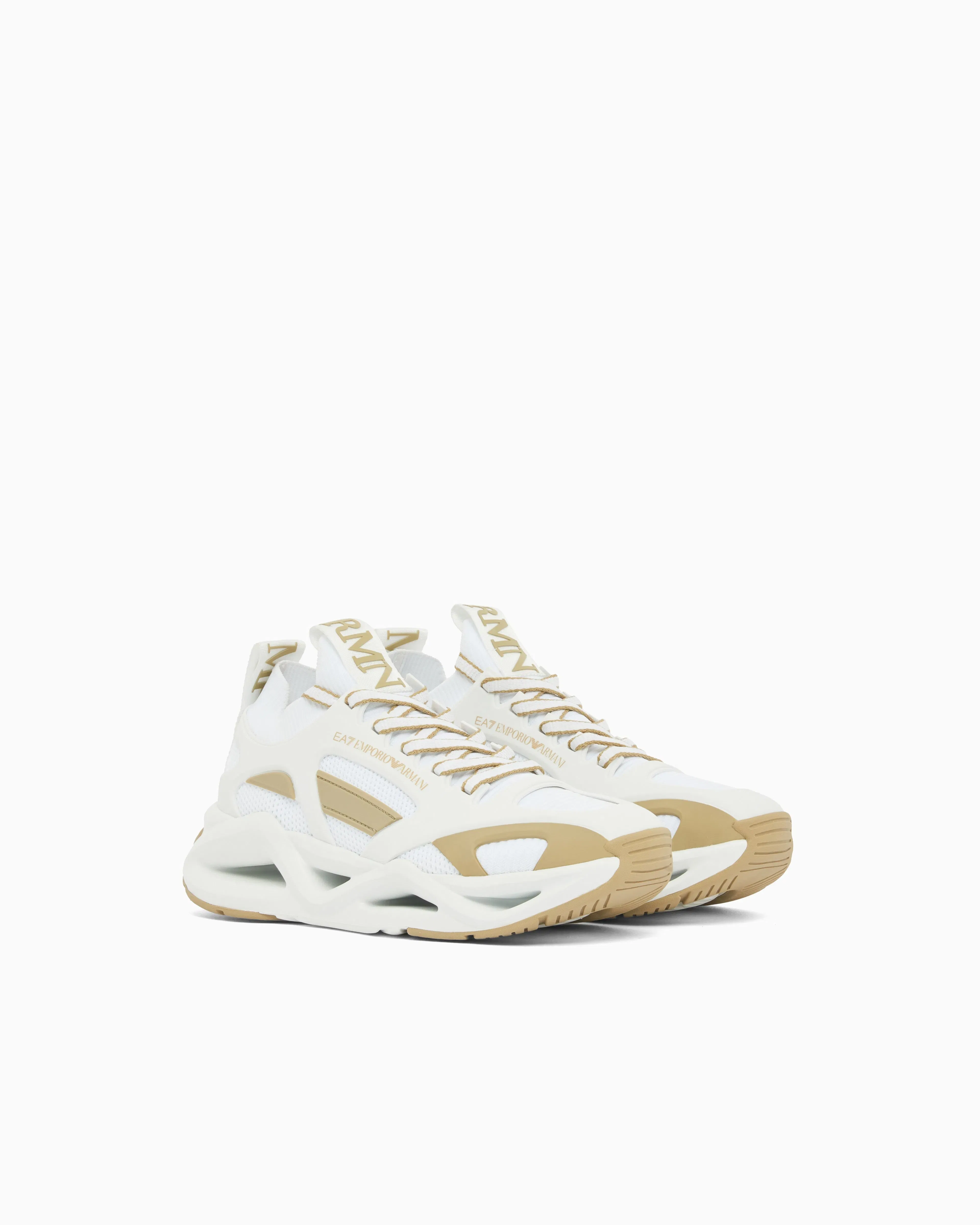 Ea7 Infinity Cage Sneakers Gold