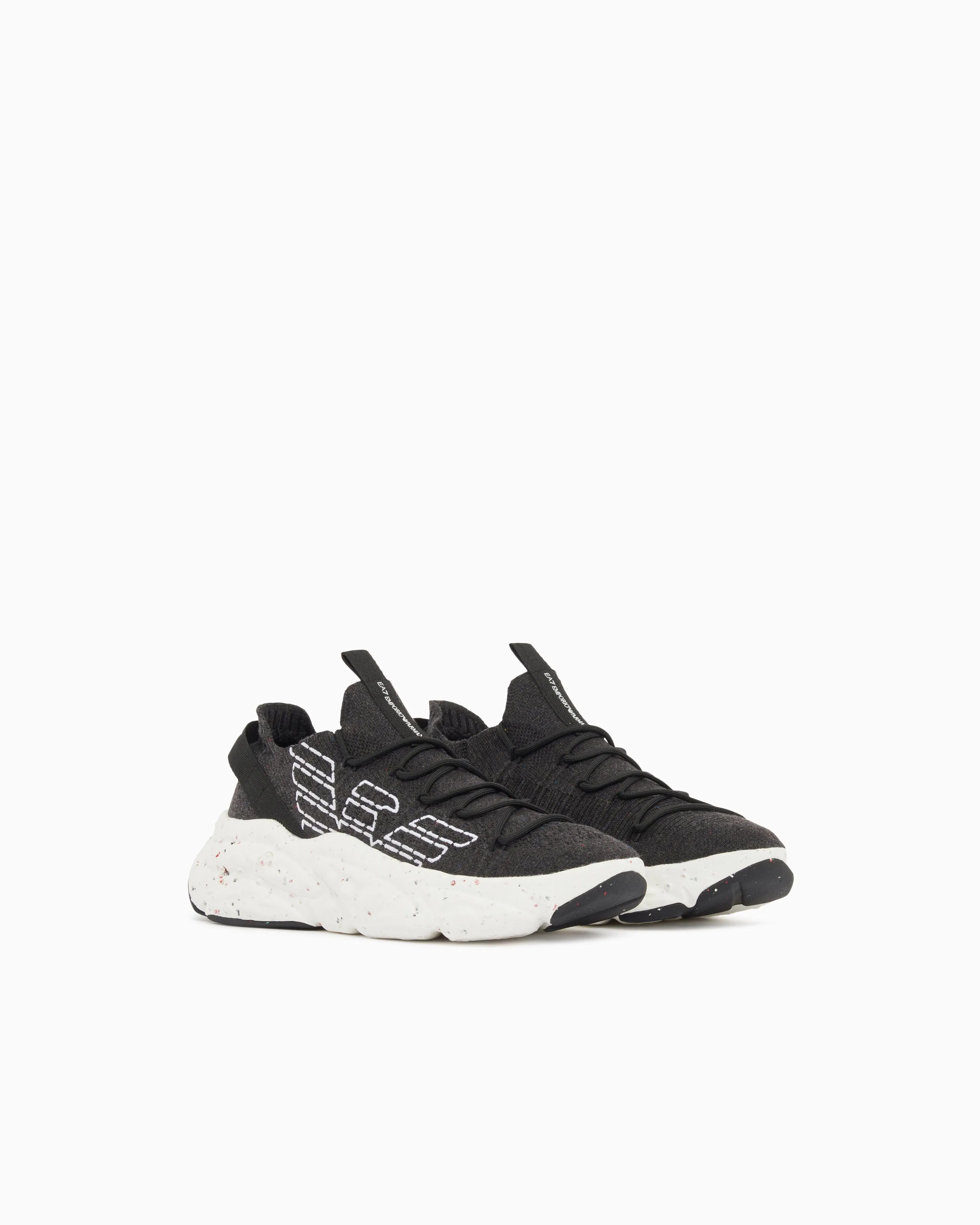 Ea7 Terra Flux Knit Sneaker Black