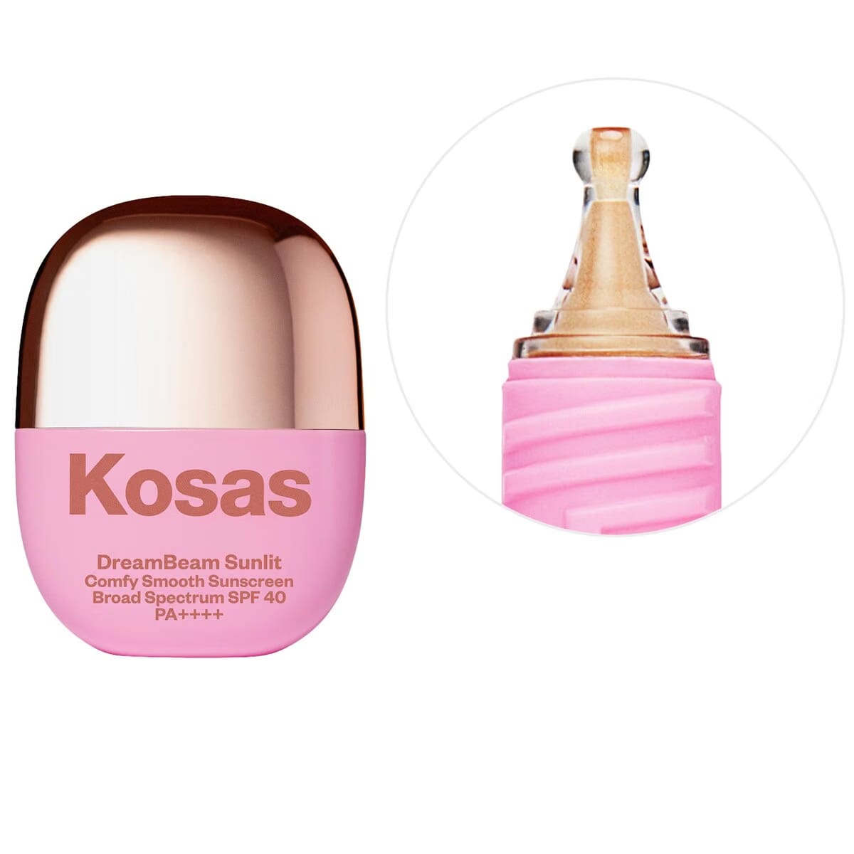 Kosas Mini DreamBeam Silicone - Free Mineral Sunscreen SPF 40 with Ceramides and Peptides