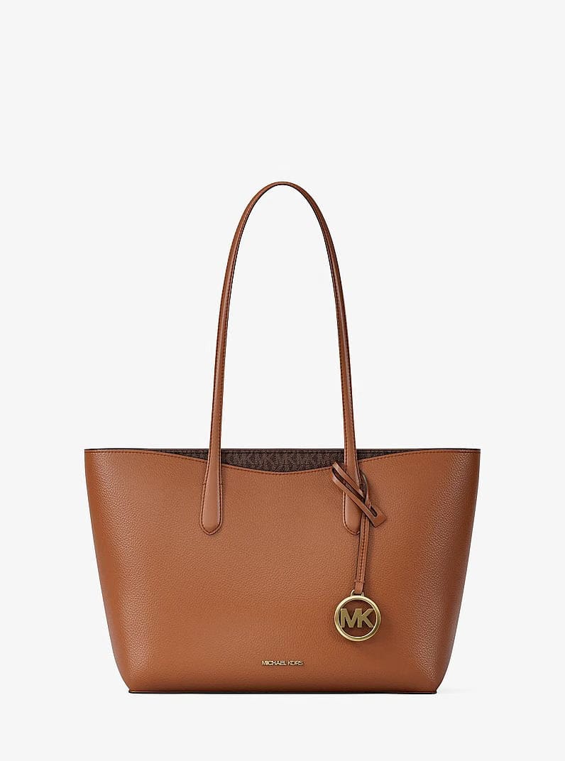 Michael Kors Arden Large Pebbled Leather Tote Bag Brown