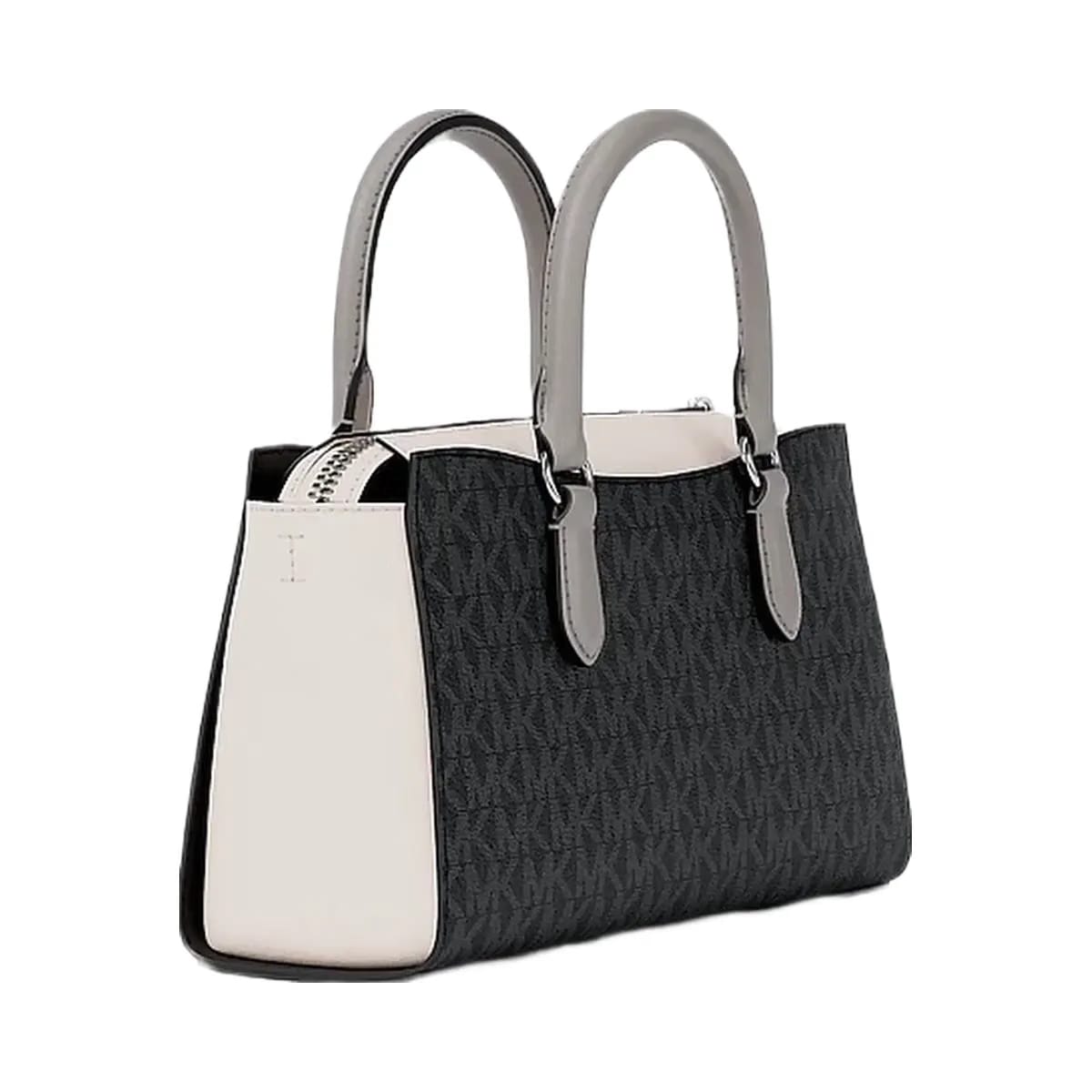 Michael Kors Arden Small Color - Block Signature Logo Messenger Bag Black Combo