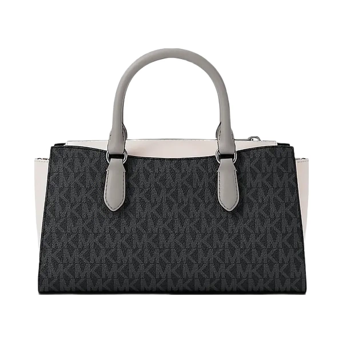 Michael Kors Arden Small Color - Block Signature Logo Messenger Bag Black Combo
