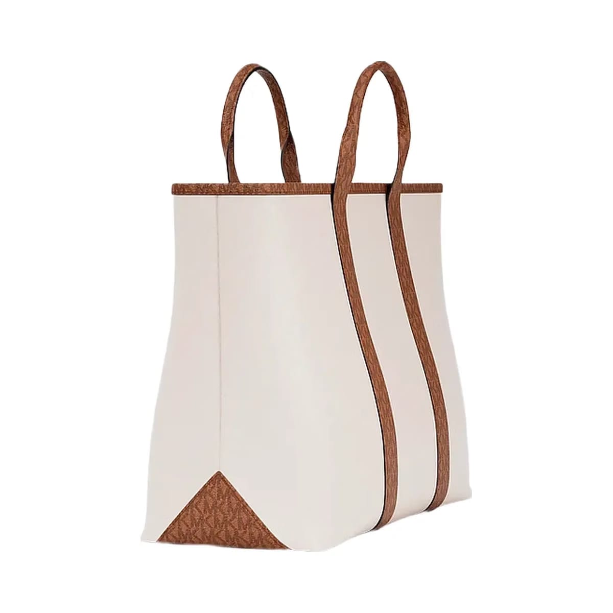 Michael Kors Cooper Medium Pebbled Leather and Signature Logo Tote Bag Lt Crm - Lugg