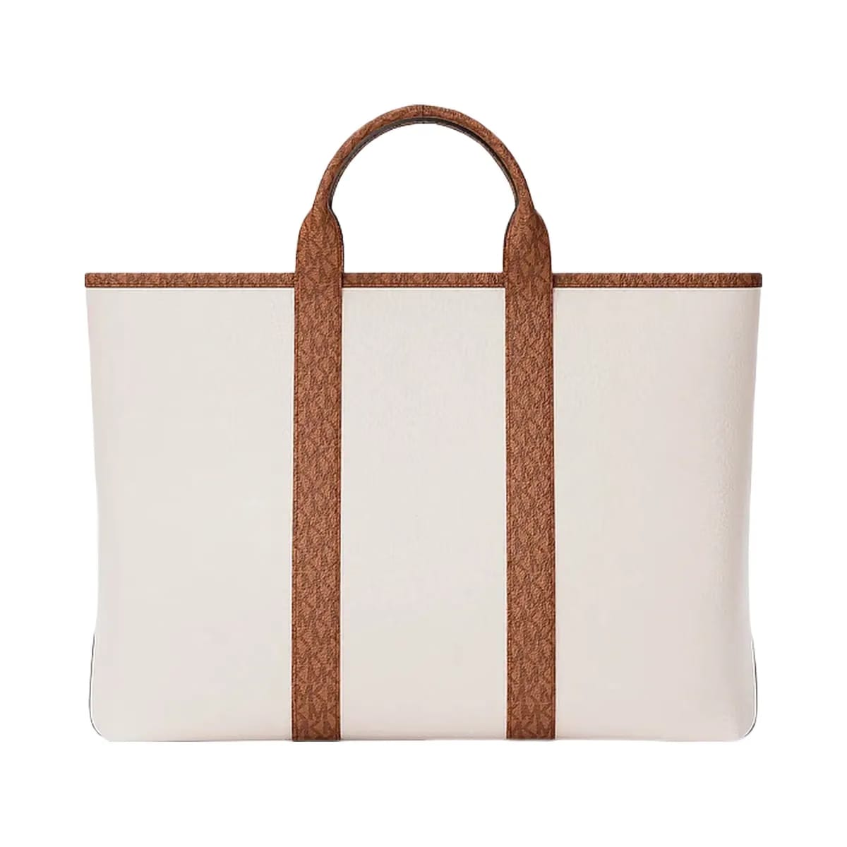 Michael Kors Cooper Medium Pebbled Leather and Signature Logo Tote Bag Lt Crm - Lugg