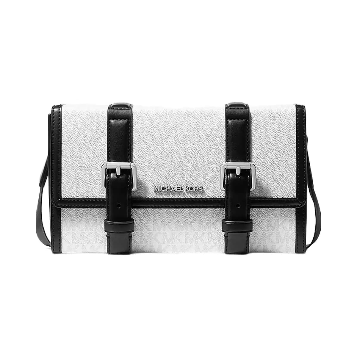 Michael Kors Cooper Signature Logo Trunk Crossbody Bag Bright Wht