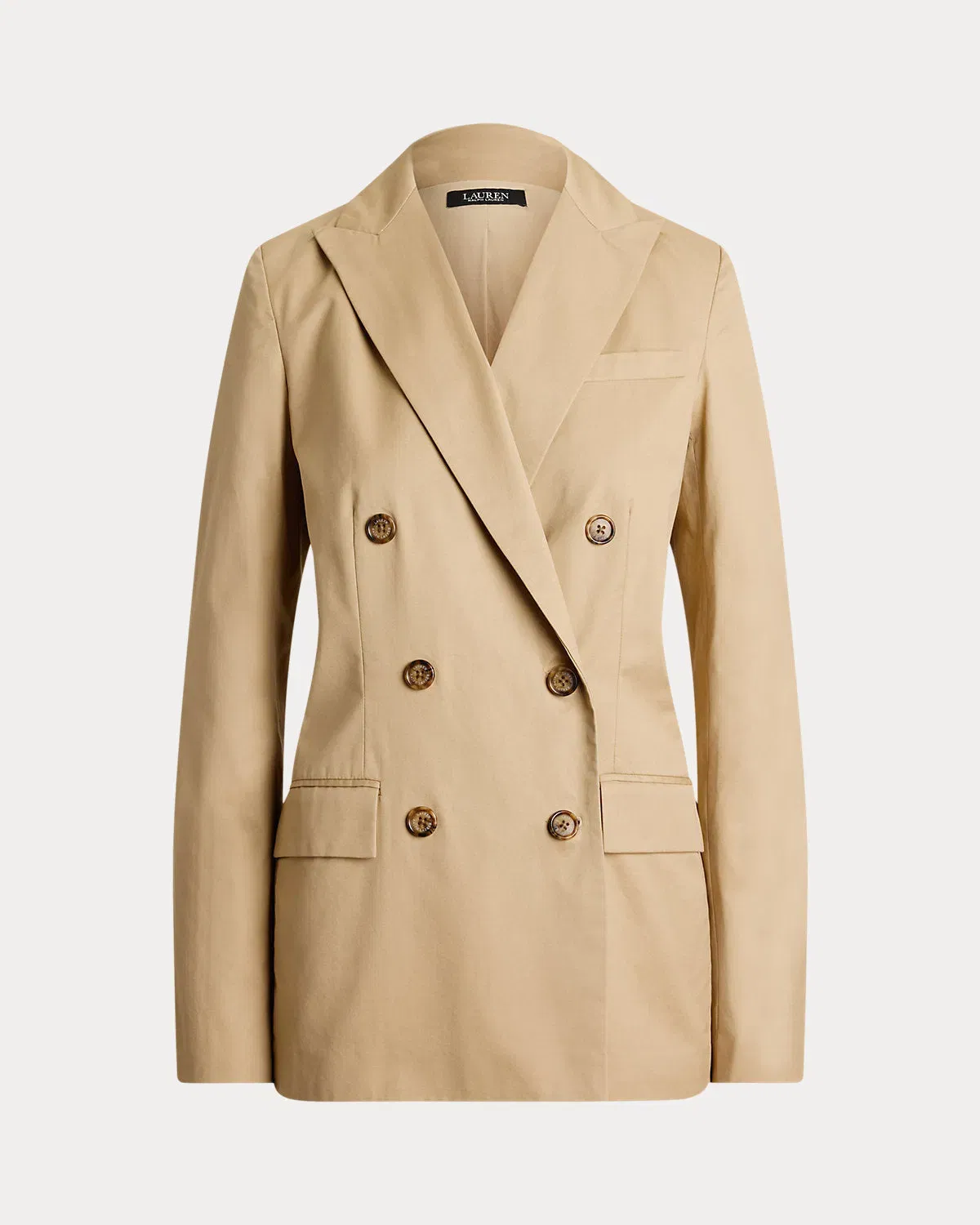 Ralph Lauren DoubleBreasted Cotton Twill Blazer