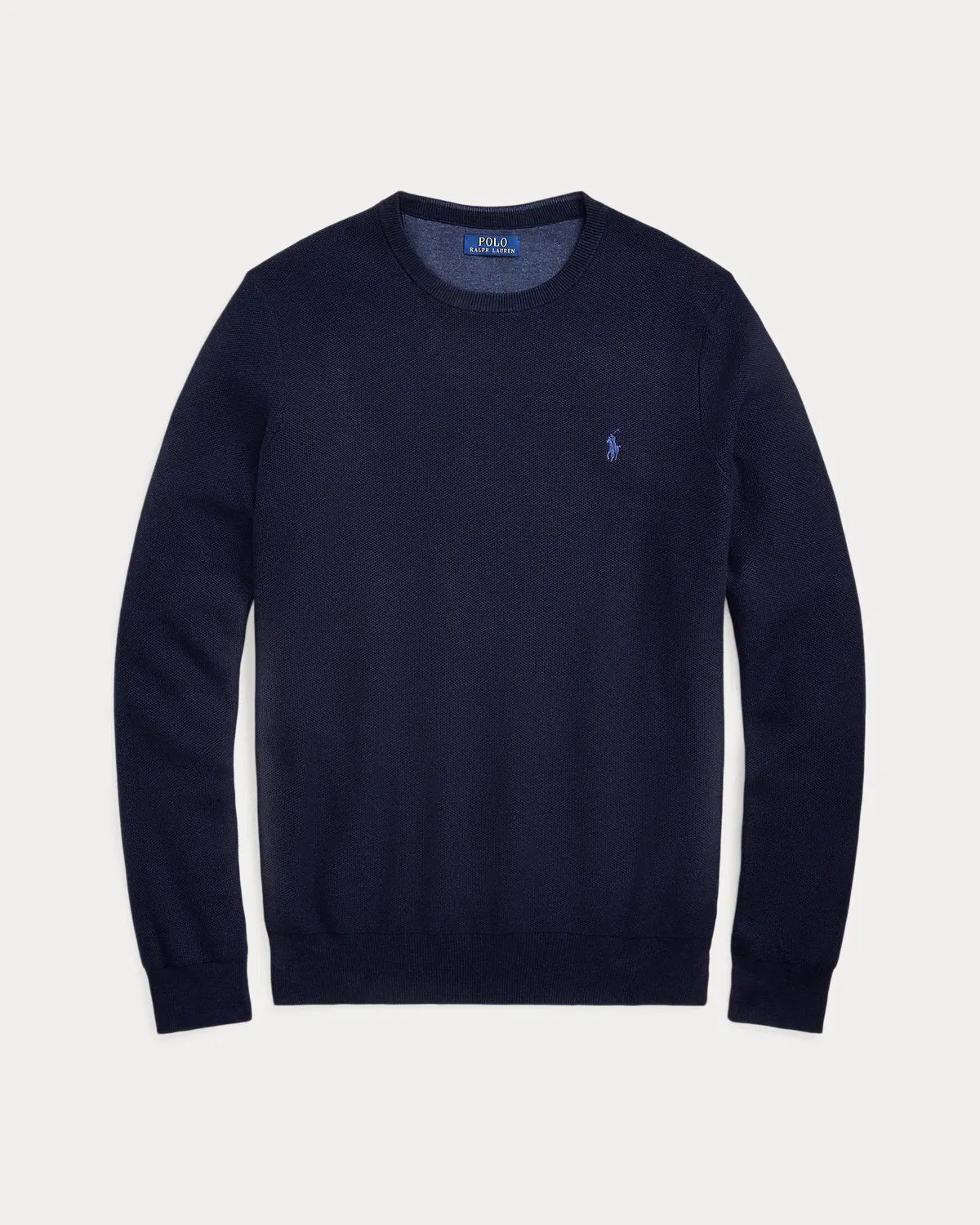 Ralph Lauren MeshKnit Cotton Crewneck Sweater