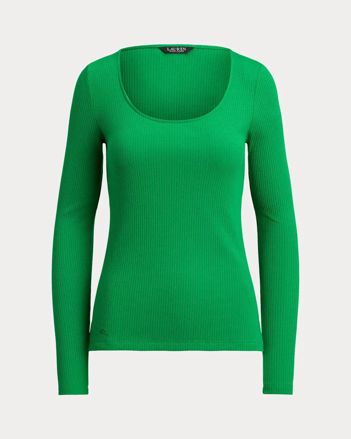 Ralph Lauren RibKnit LongSleeve Scoopneck T-Shirt