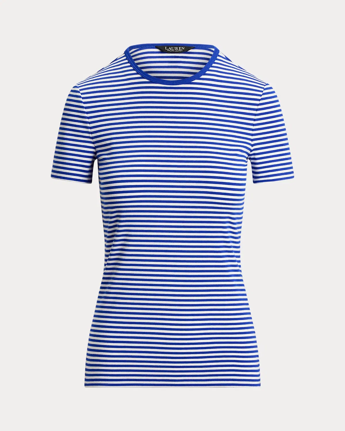 Ralph Lauren Striped Stretch Cotton Crewneck T-Shirt