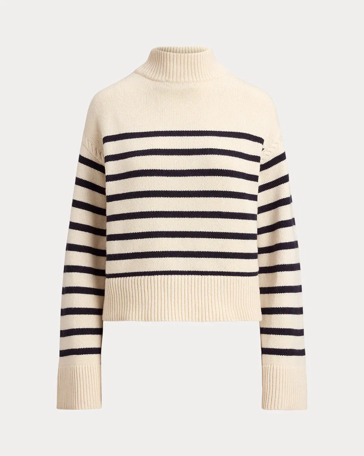 Ralph Lauren Striped WoolBlend Mockneck Sweater