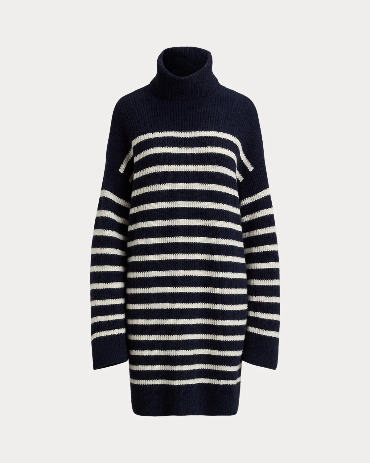 Ralph Lauren Striped WoolCashmere Turtleneck Dress