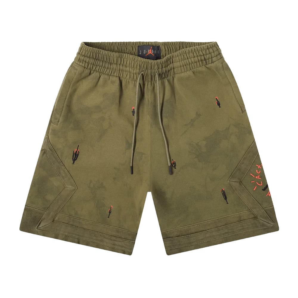 Cactus Jack by Travis Scott x Air Jordan Washed Suede Shorts Medium Olive