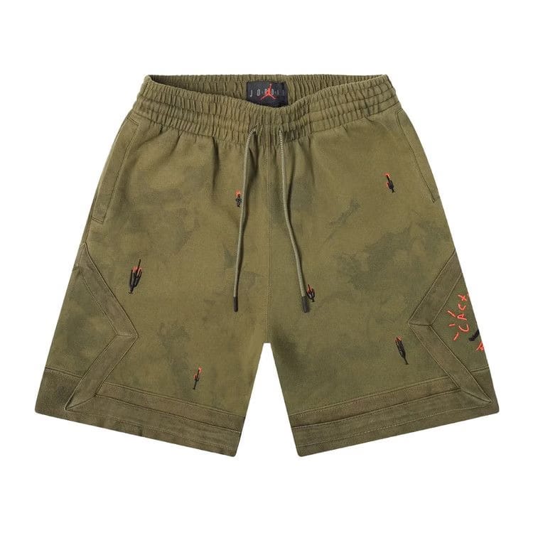 Cactus Jack by Travis Scott x Air Jordan Washed Suede Shorts Medium Olive