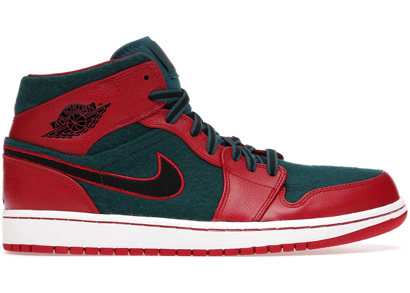 Jordan 1 Mid Gym Red Black Dark Sea