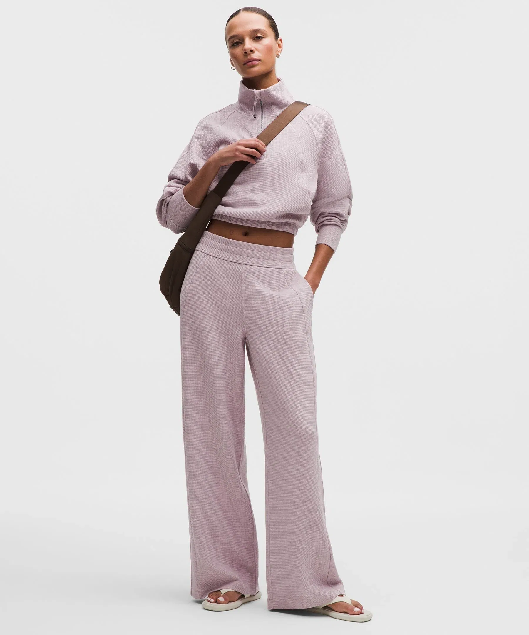 Lululemon Scuba Mid - Rise Wide - Leg Pant *Waffle