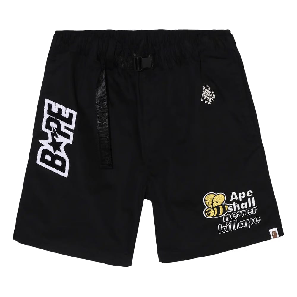 BAPE Patchwork Eazy Shorts Black