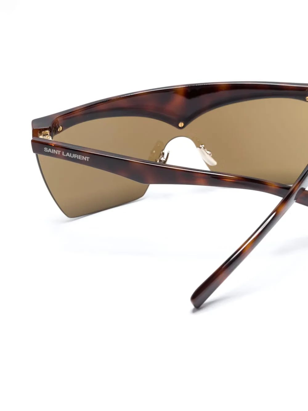 tortoiseshell shield-frame sunglasses