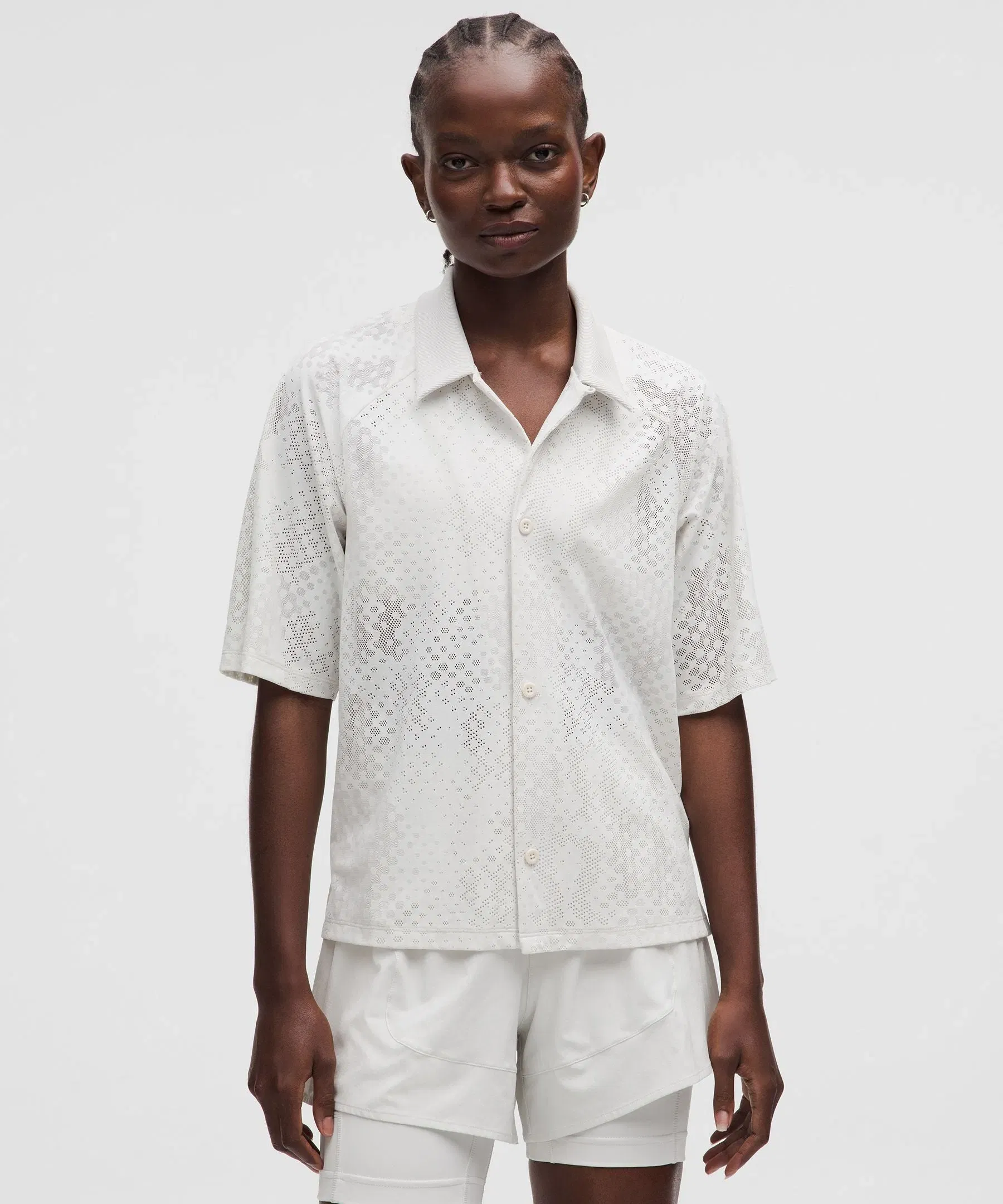 Lululemon Women's Women's Jacquard - Mesh Short - Sleeve Shirt *SLNSH Collection