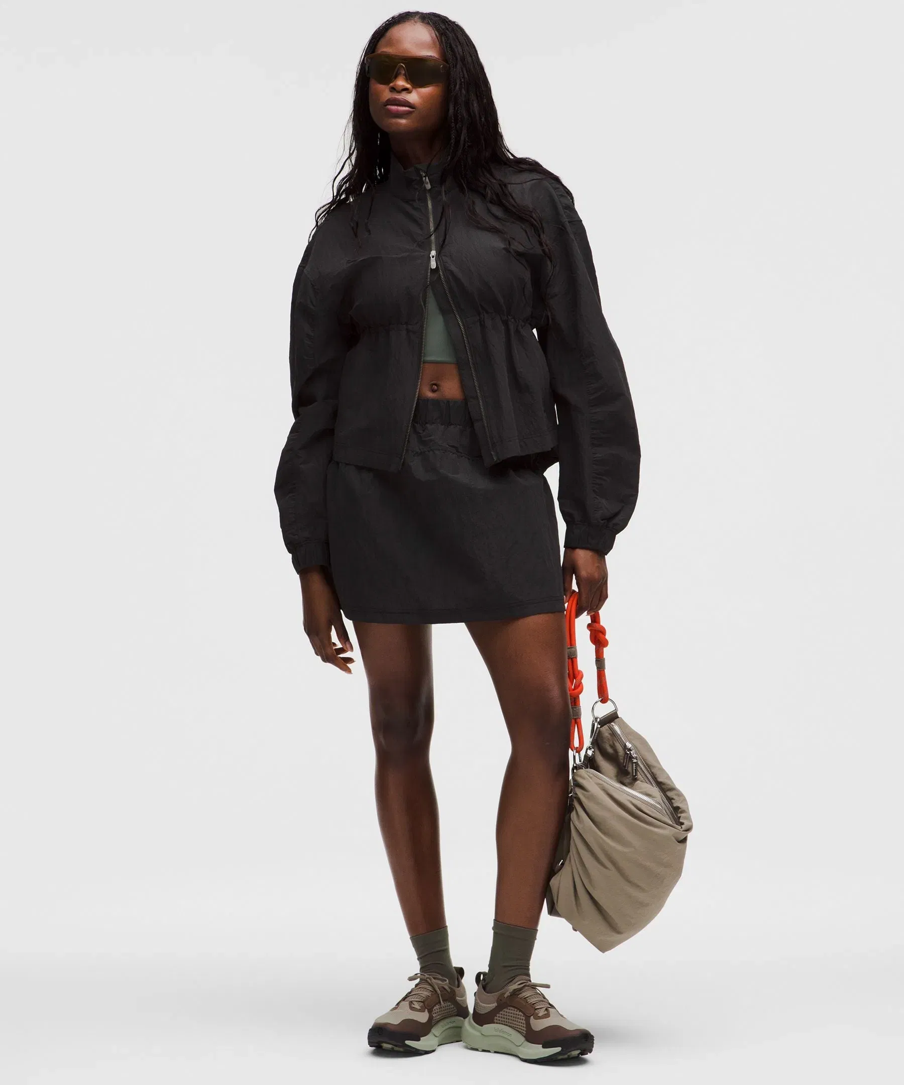 Lululemon Crinkle Nylon High - Rise Mini Skirt