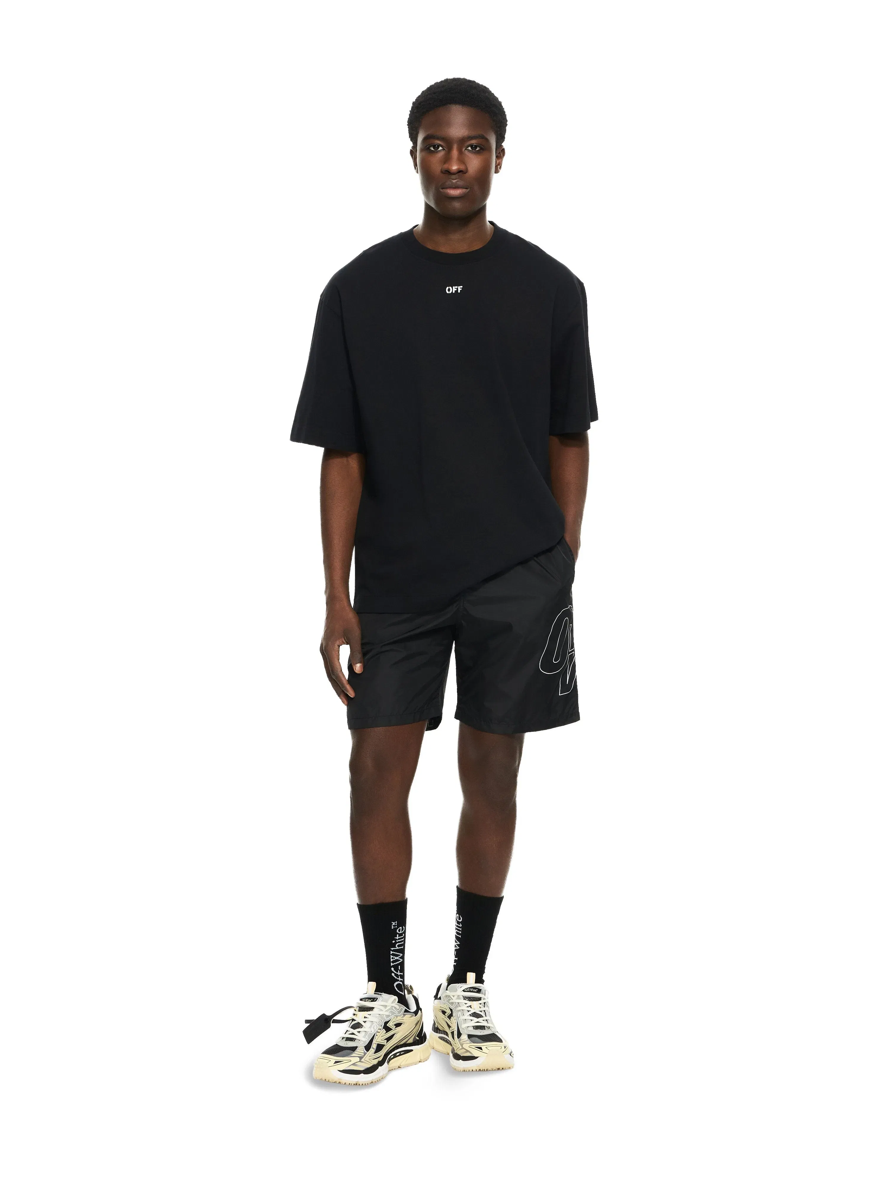 Off - White 3D Spray Arrow Skate T-Shirt Black