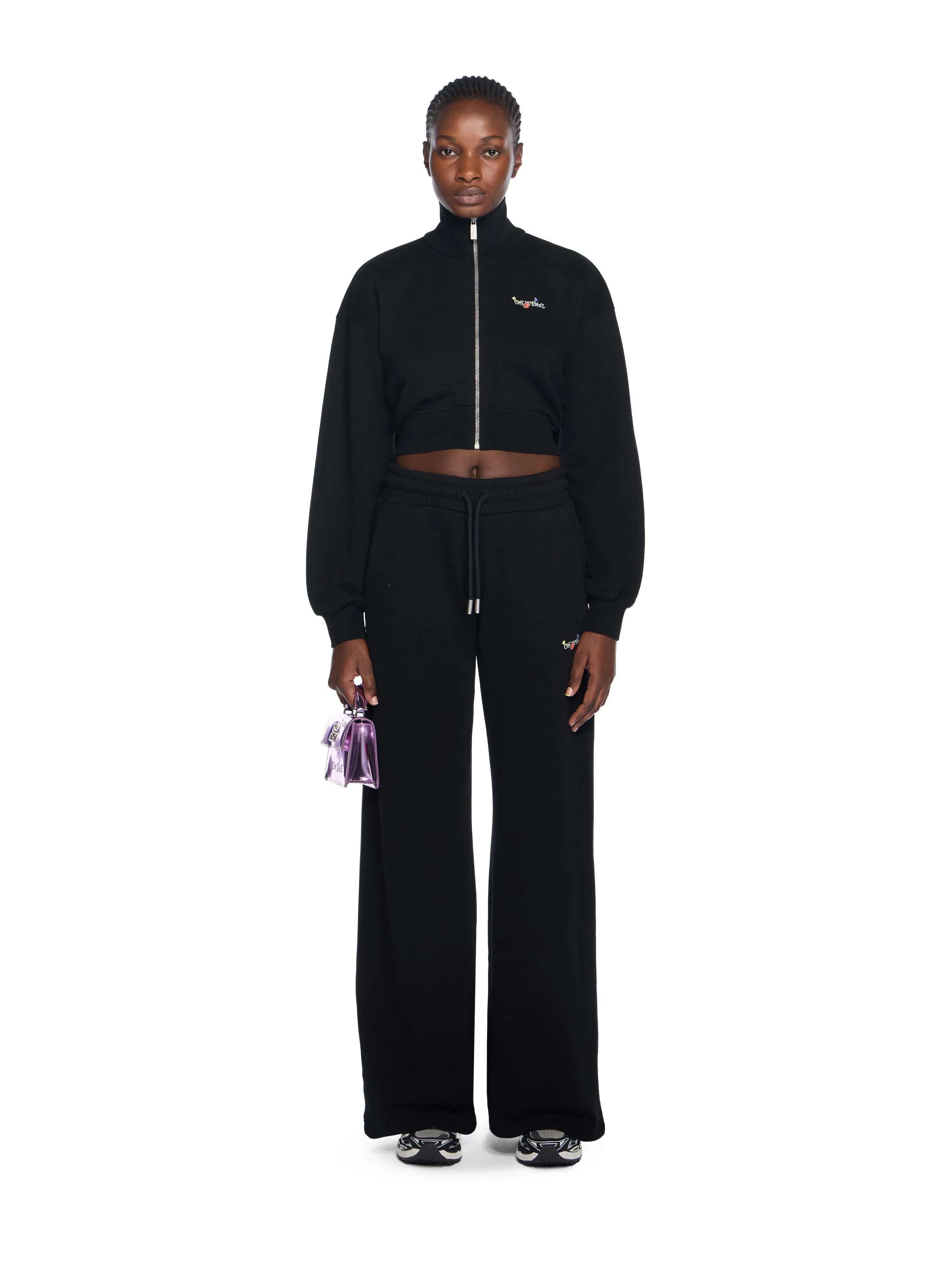 Off - White Bookish Flowers Regular Sweatpants Black