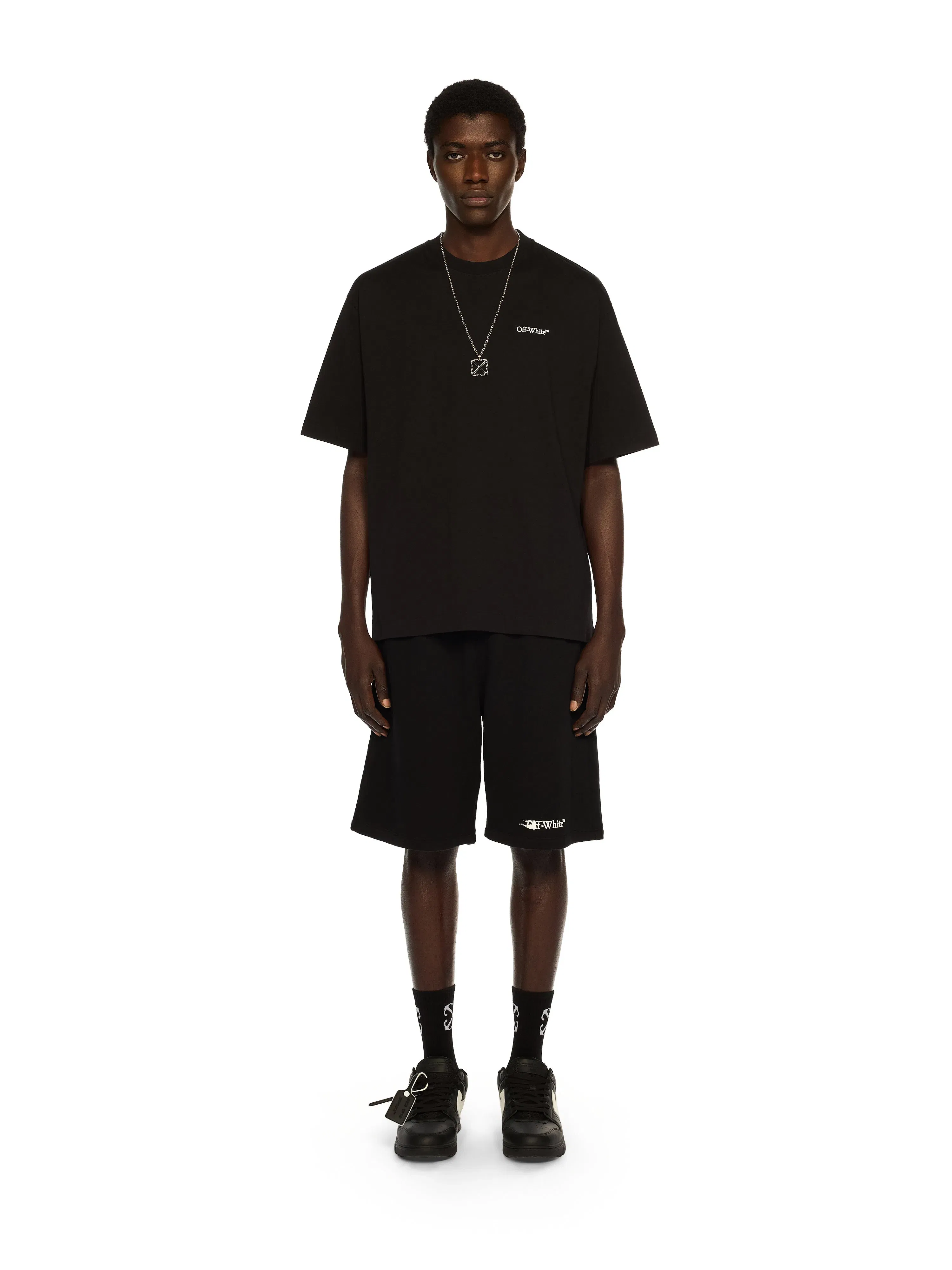 Off - White Half Arrow Skate Logo T-Shirt Black