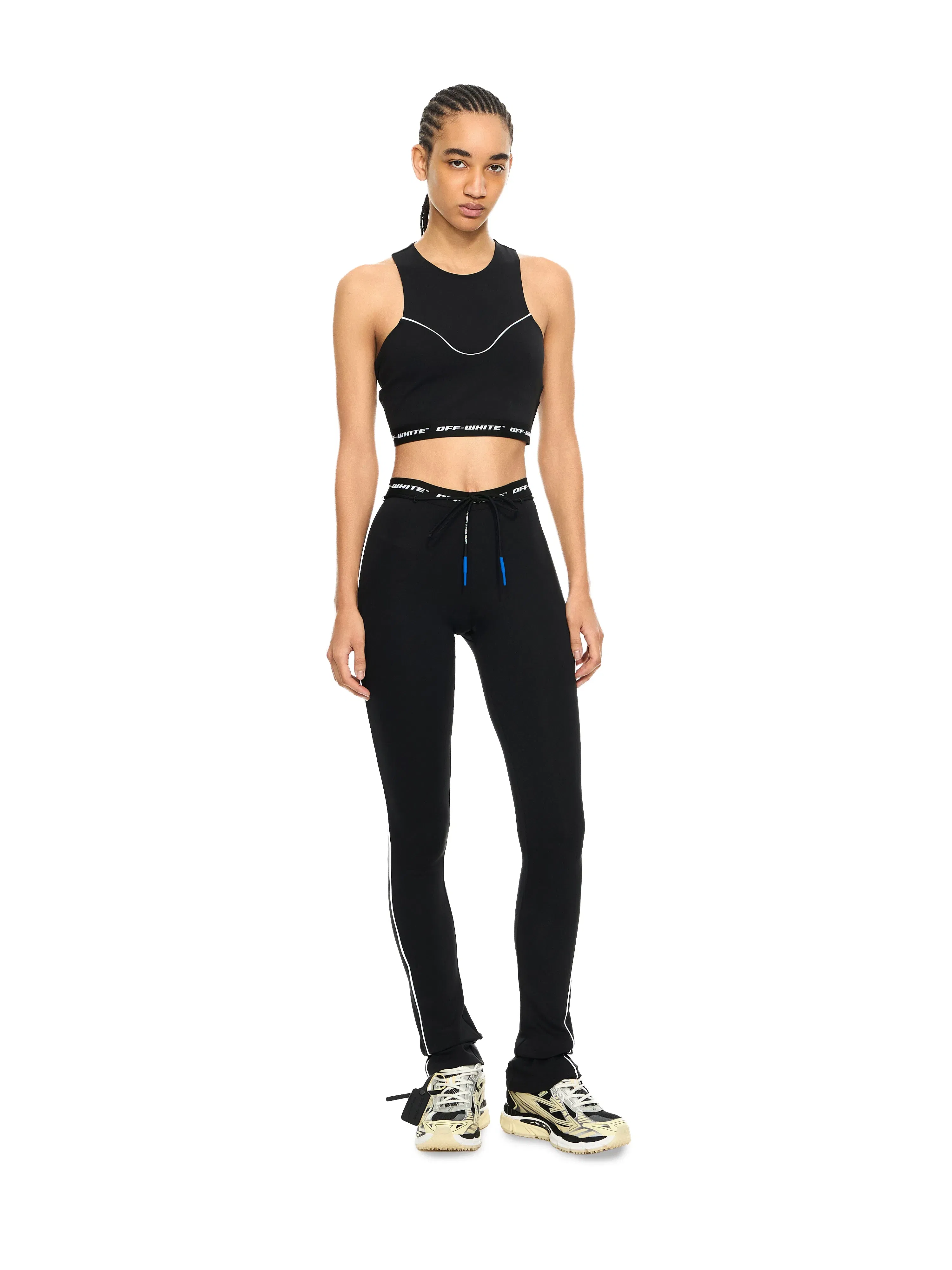 Off - White Logoband Crop Top Black