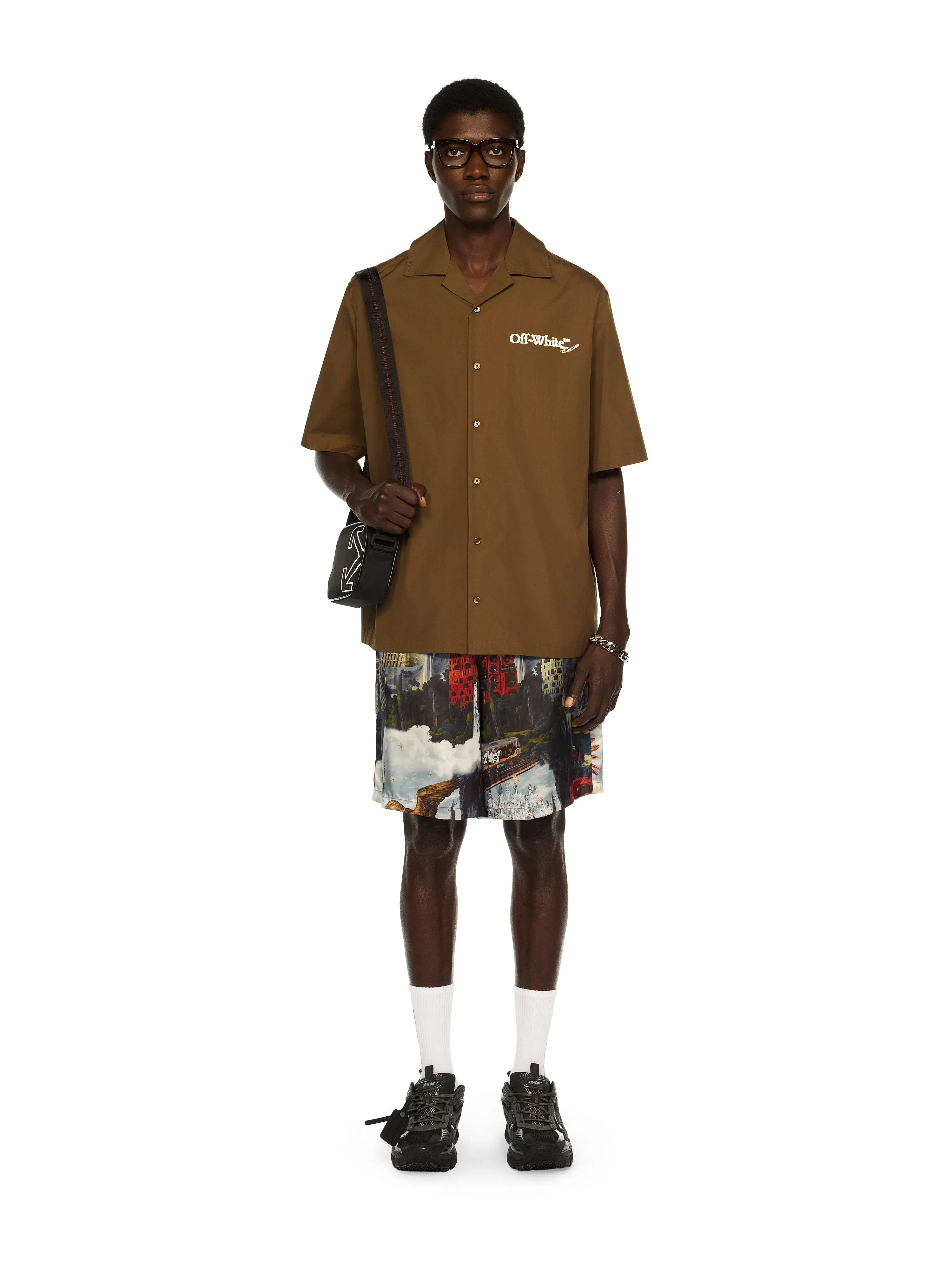 Off - White Scribble Arrow Poplin Shirt Beech