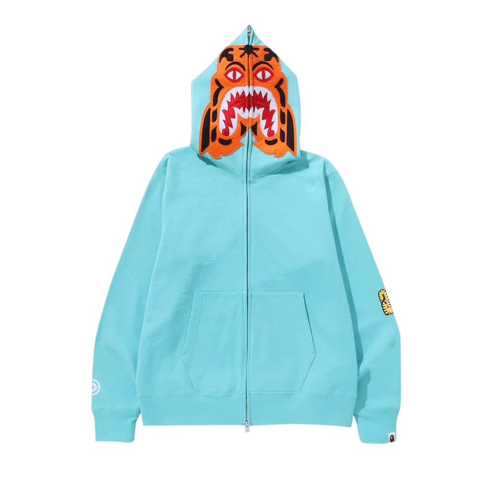 BAPE Tiger Full Zip Hoodie Green