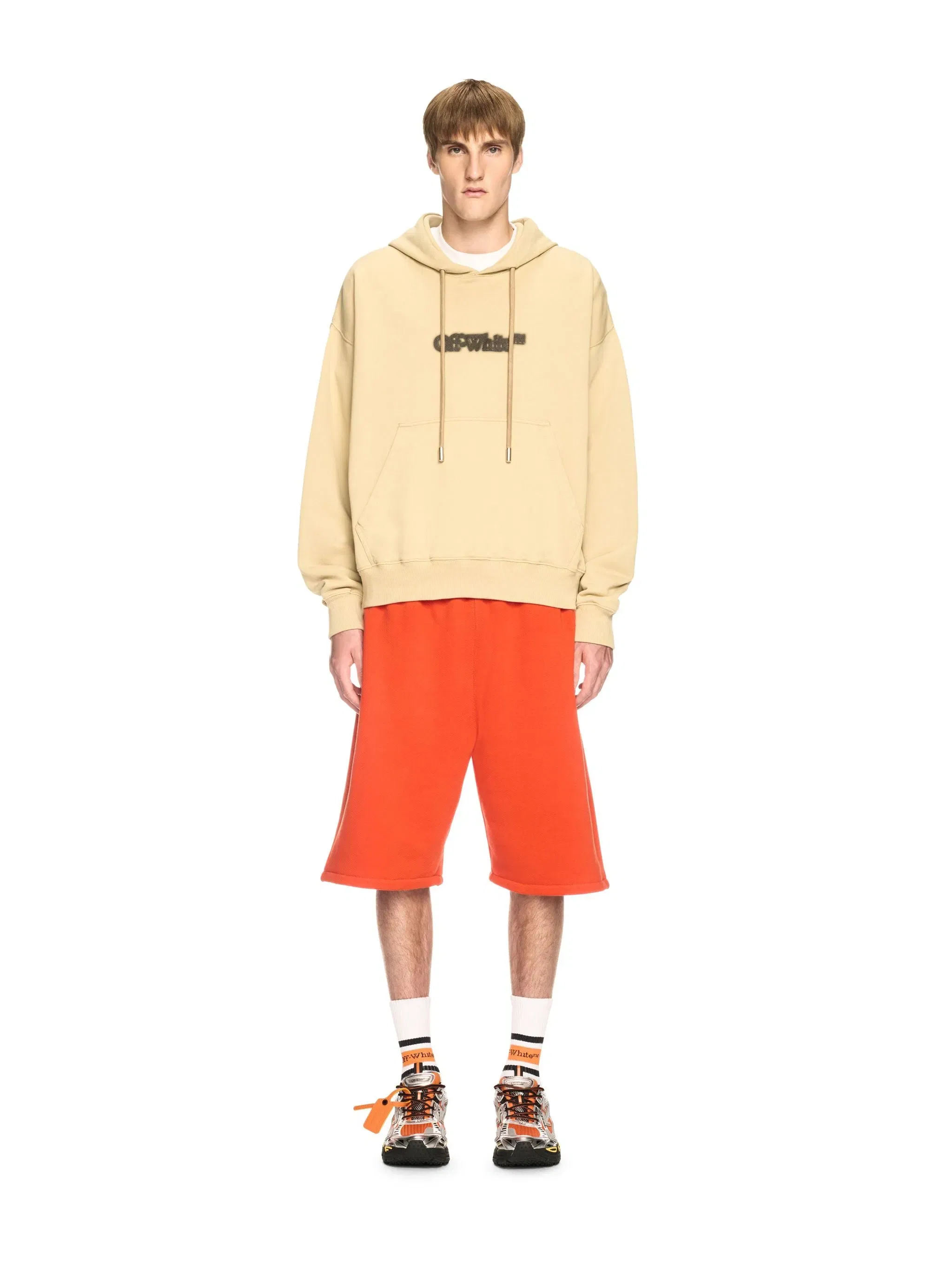 Off - White Spray Arrow Skate Hoodie Neutrals