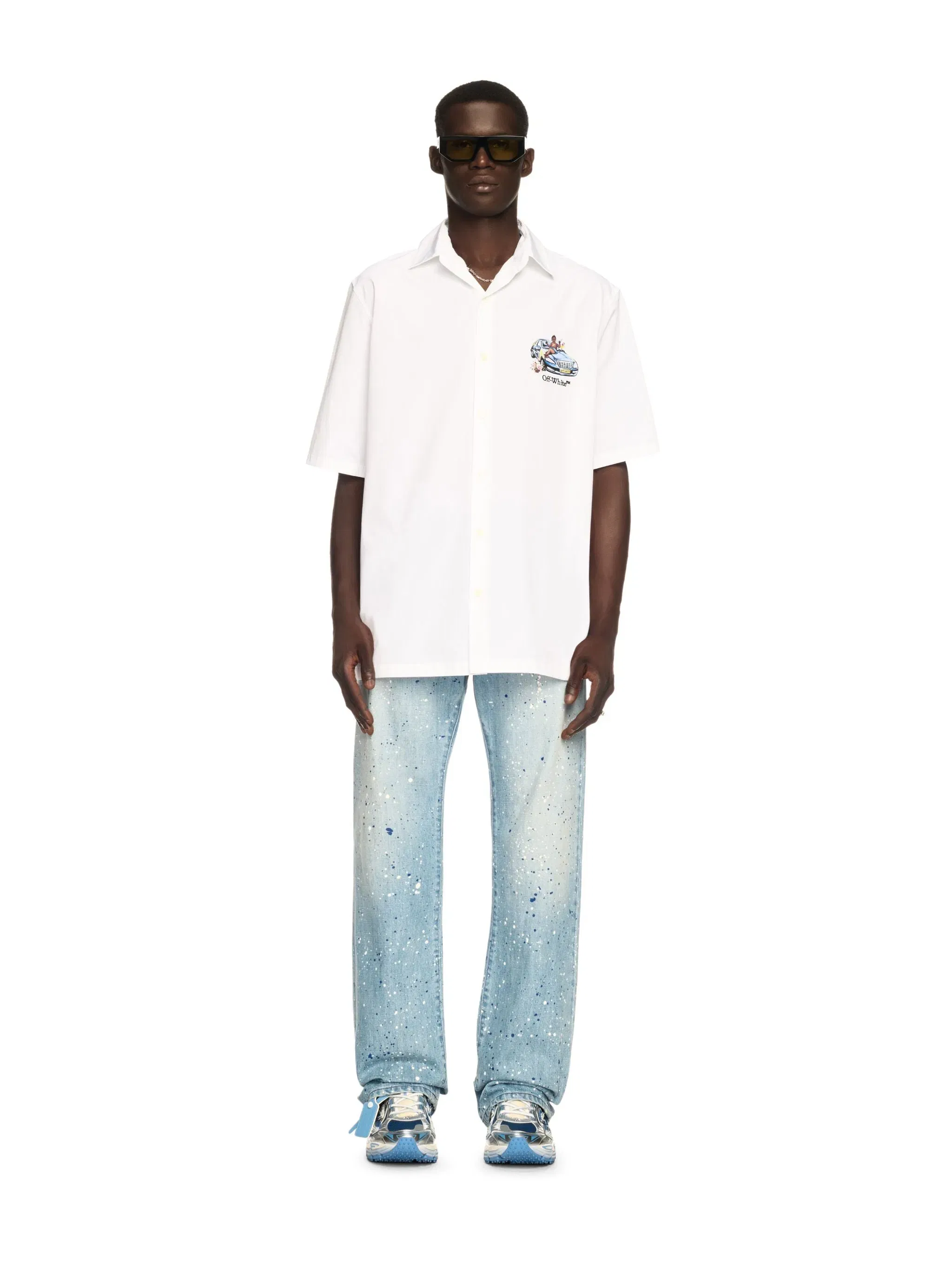 Off - White White Fresco Arrow Bowling Shirt