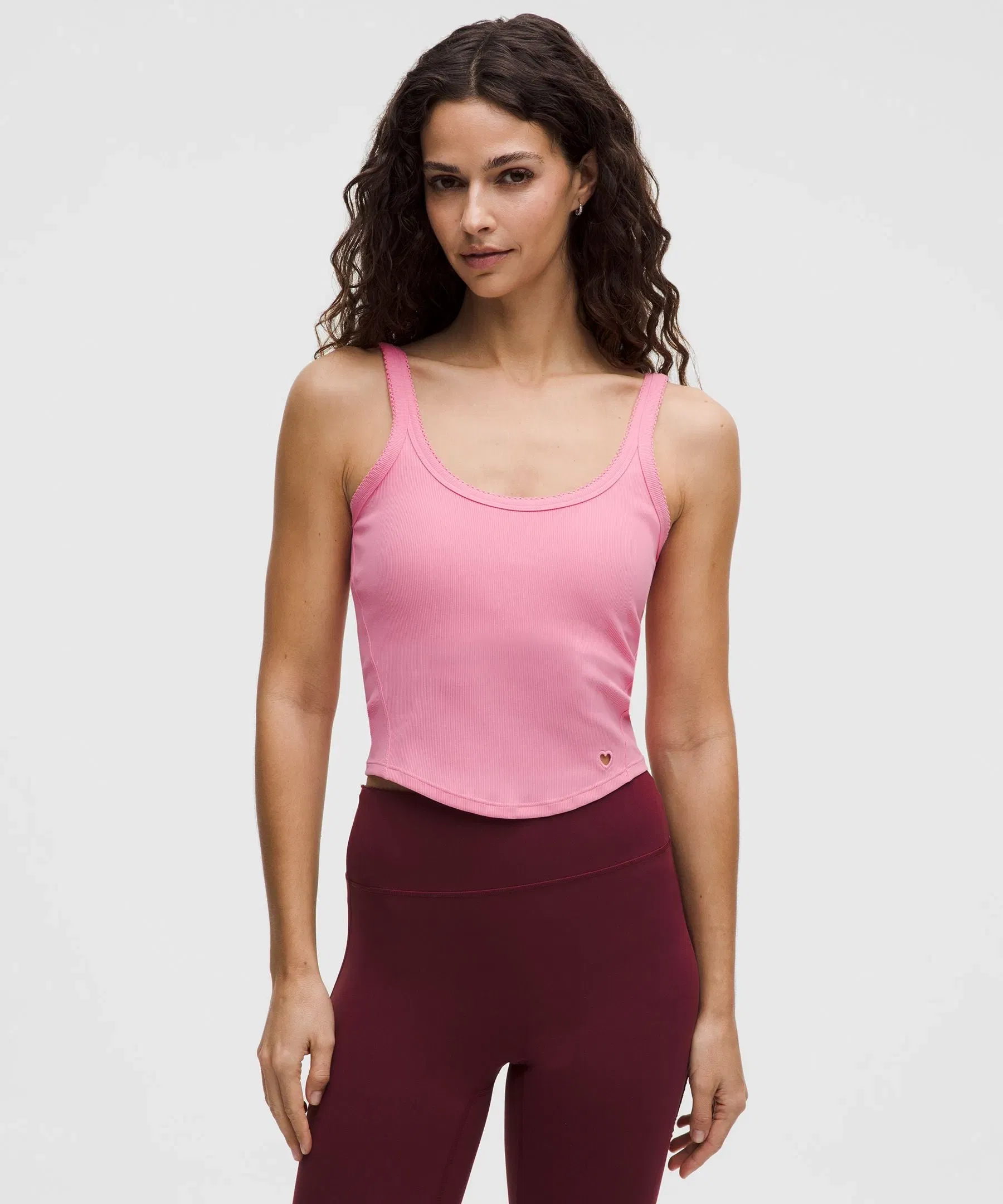 Lululemon Women's Nulu Ribbed Cropped Tank Top *Heart