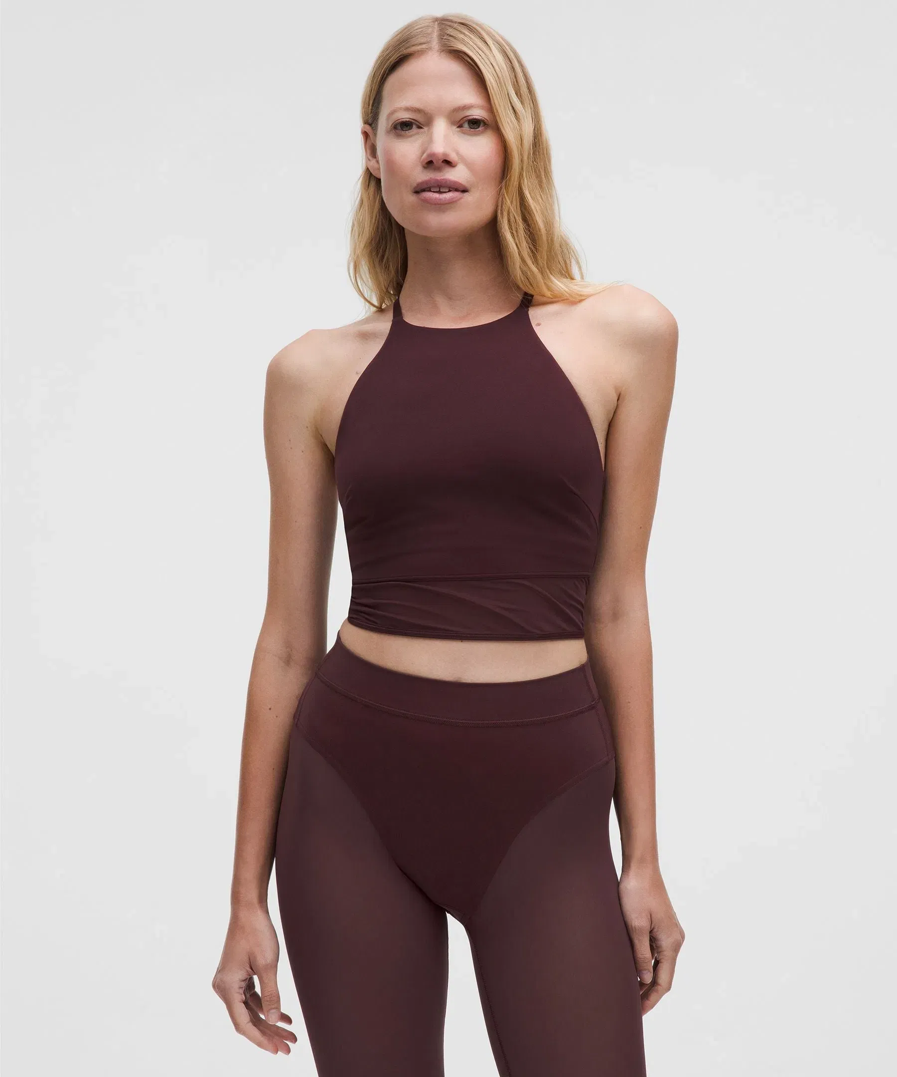 Lululemon Women's Nulu High - Neck Mesh - Hem Tank Top *Light Support, B/C Cup