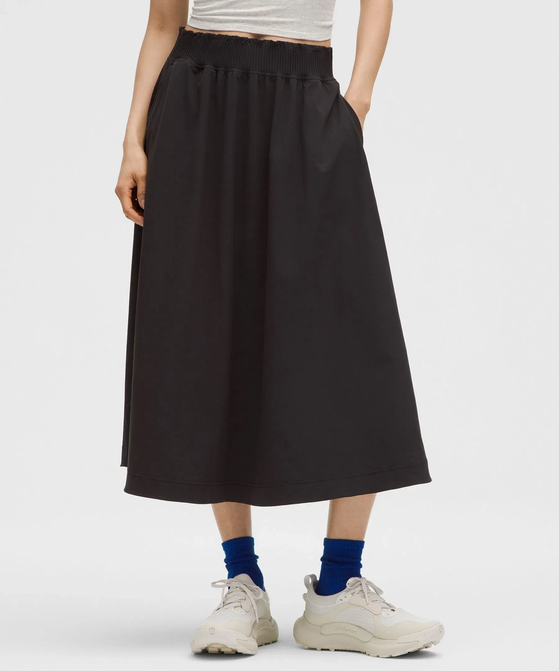 Lululemon Stretch Woven Ruffle - Waist Midi Skirt