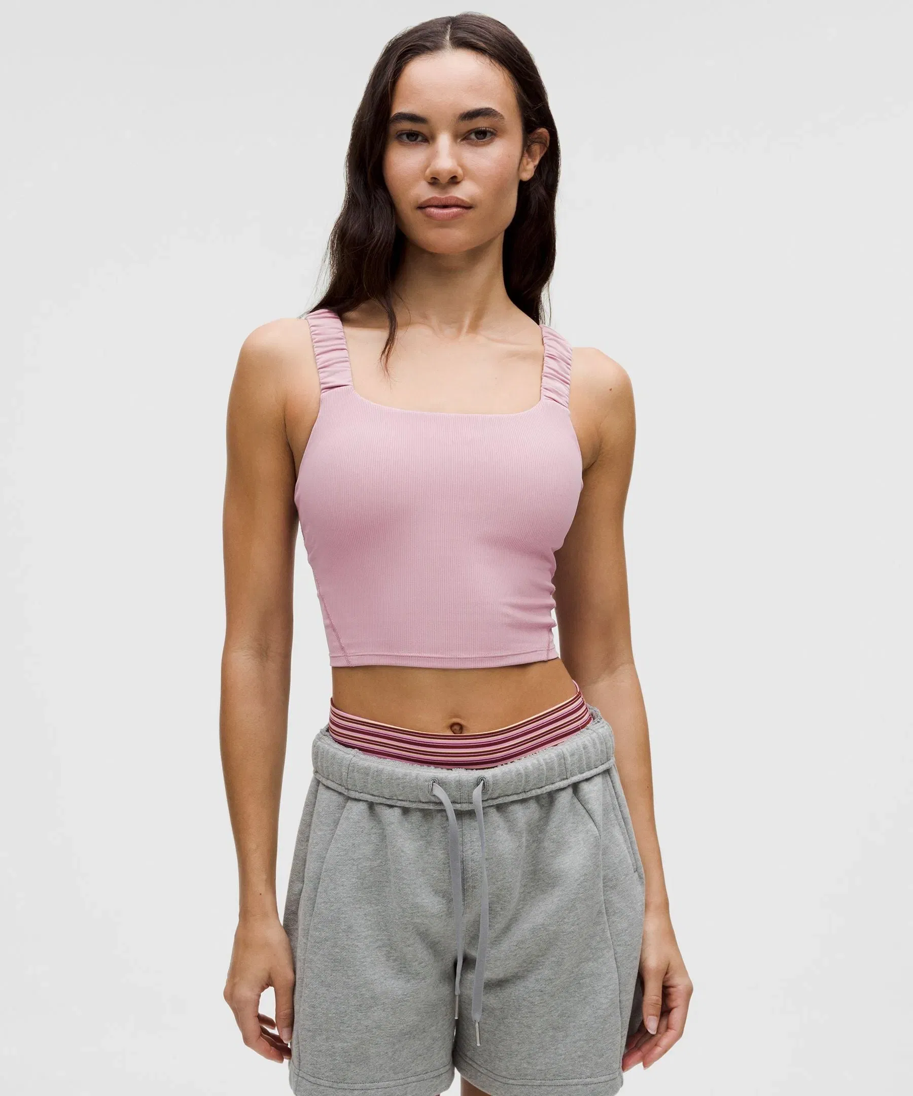 Lululemon Women's Ruched - Strap Cropped Keyhole Tank Top *Light Support, B/C Cup