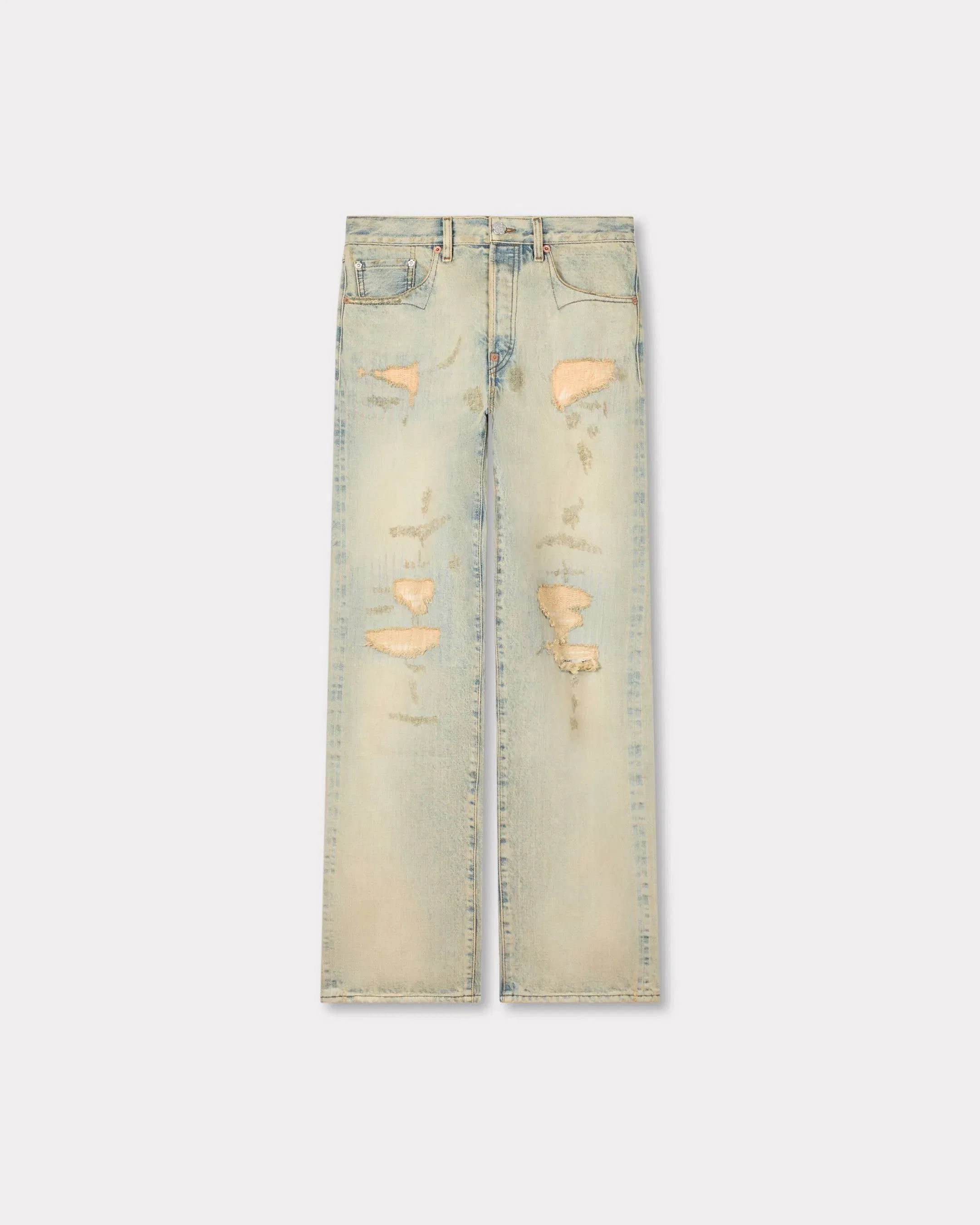 Kenzo Straight Jeans In Japanese Denim Blue Women's