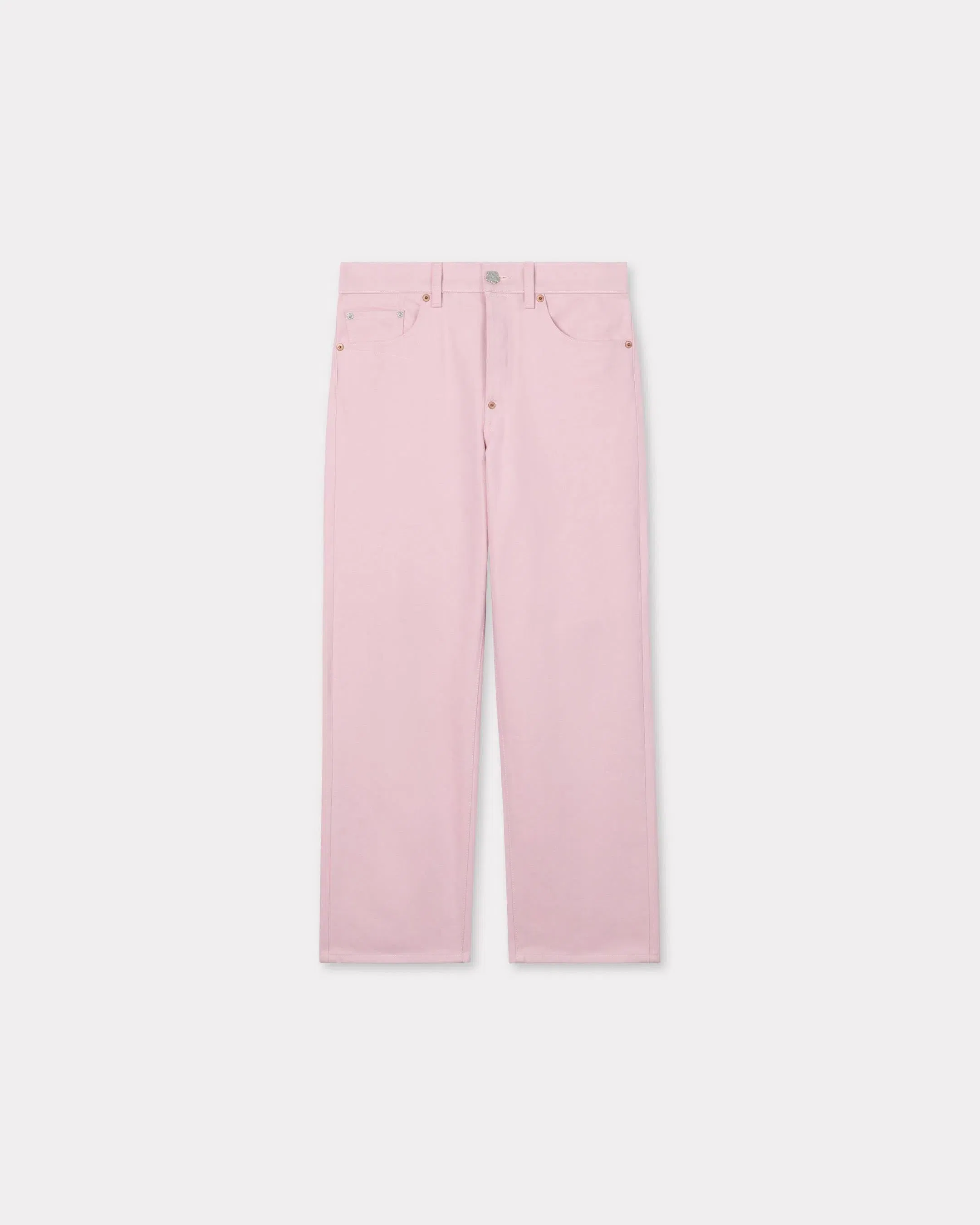 Kenzo Straight Leg Jeans In Japanese Denim Pink Women's