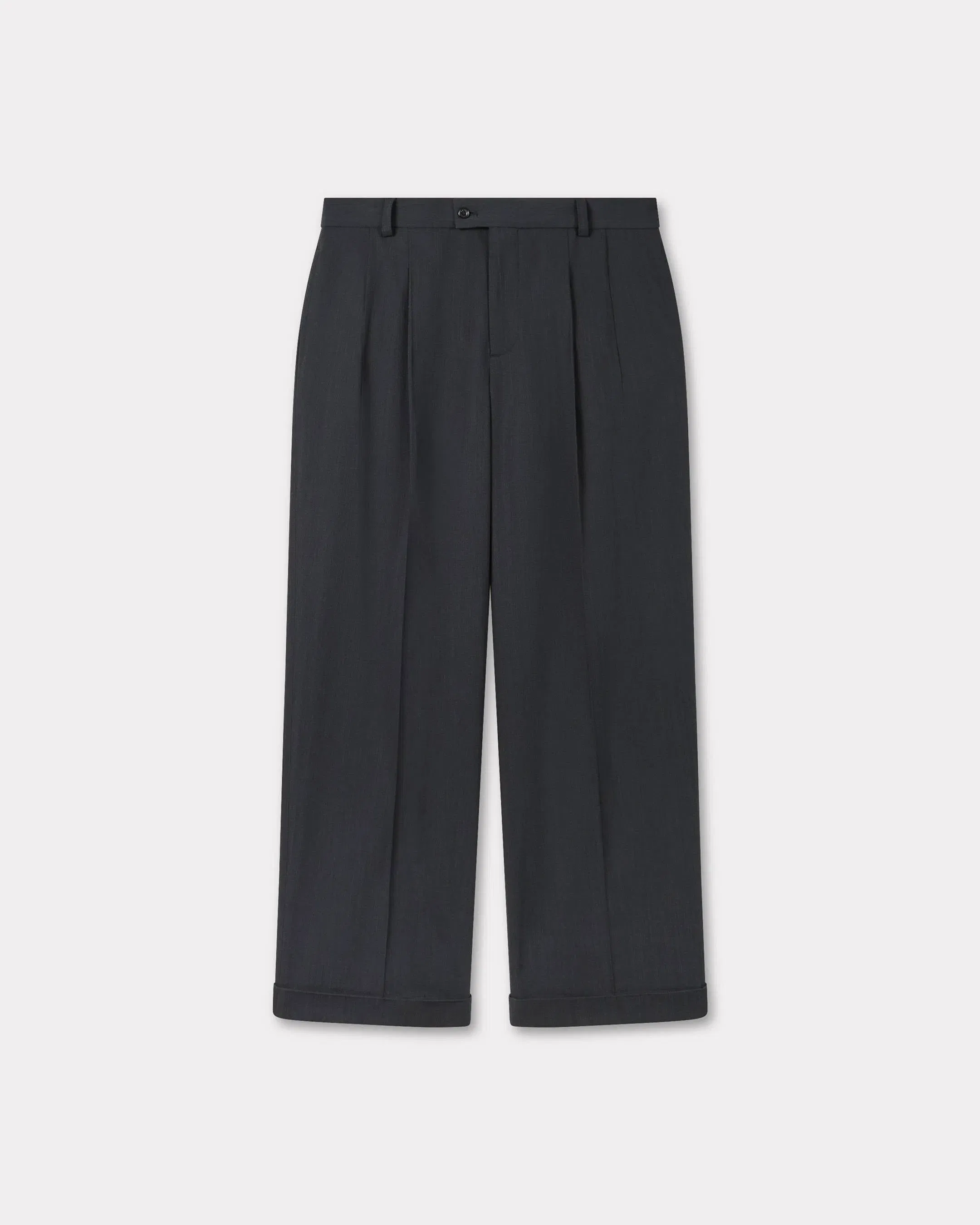 Kenzo Tailored Pants In Mixed Virgin Wool Black