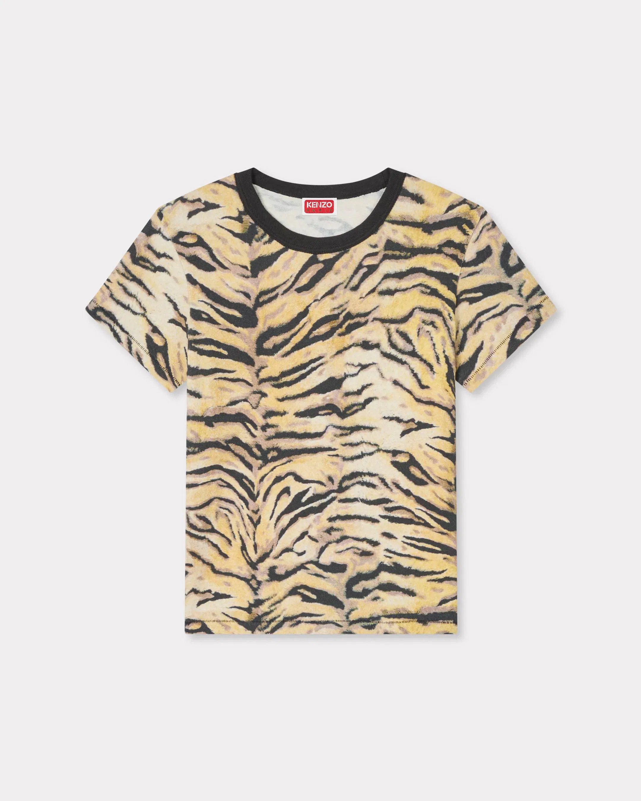 Kenzo Tiger T-Shirt In Cotton Yellow Women's