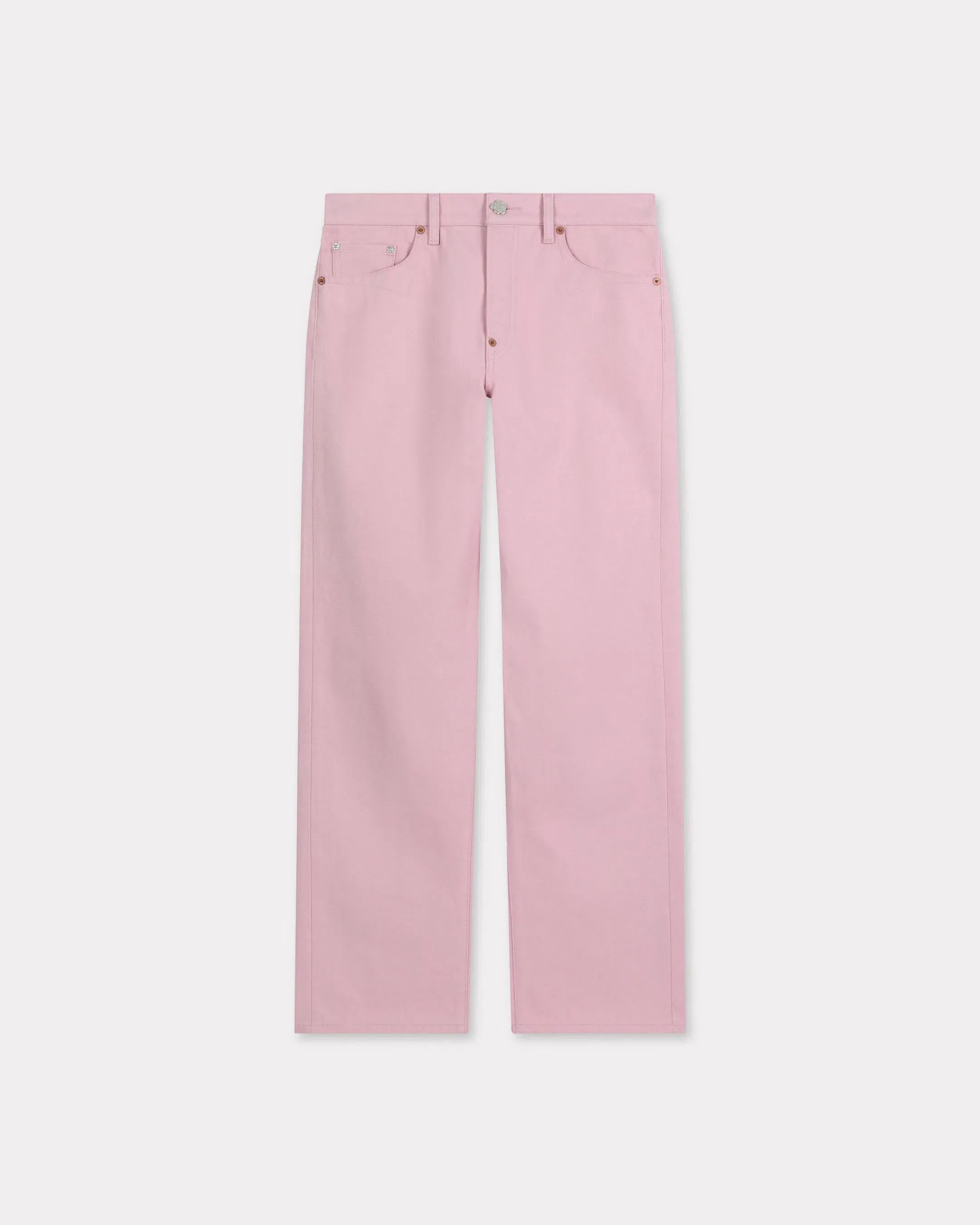 Kenzo Turn Up Wide Fit Jeans In Japanese Denim Pink