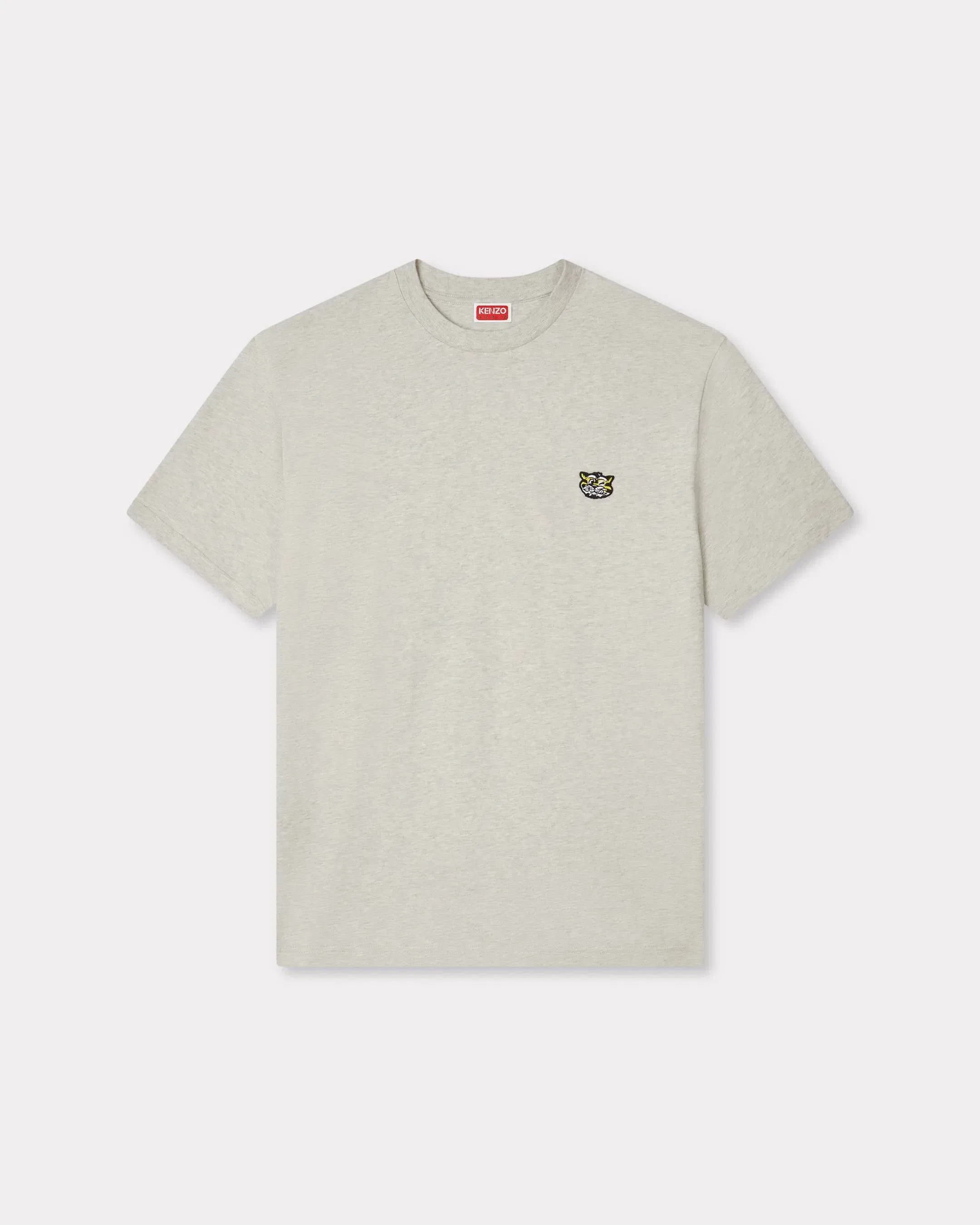 Kenzo Wild Tiger Embroidered T-Shirt In Cotton Grey