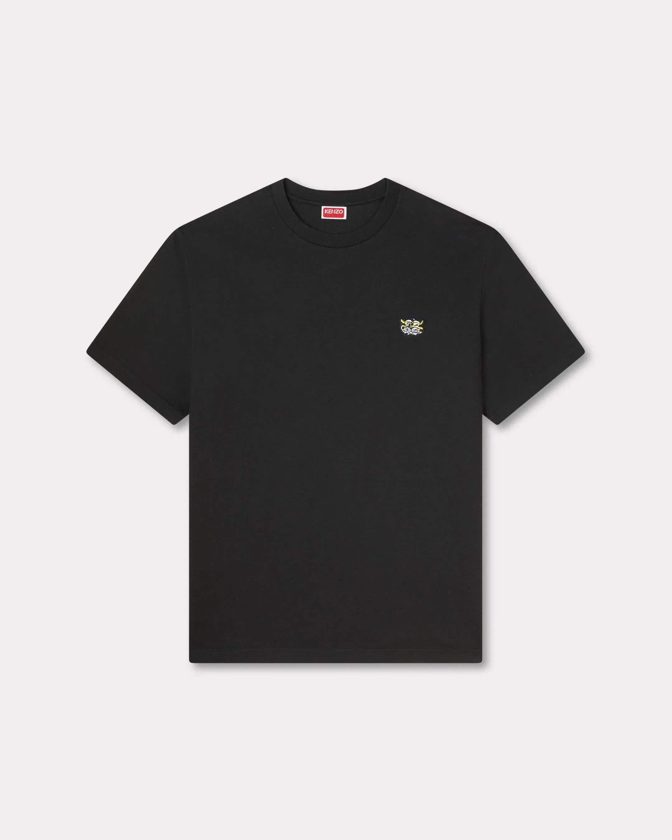 Kenzo Wild Tiger Embroidered T-Shirt In Cotton Black