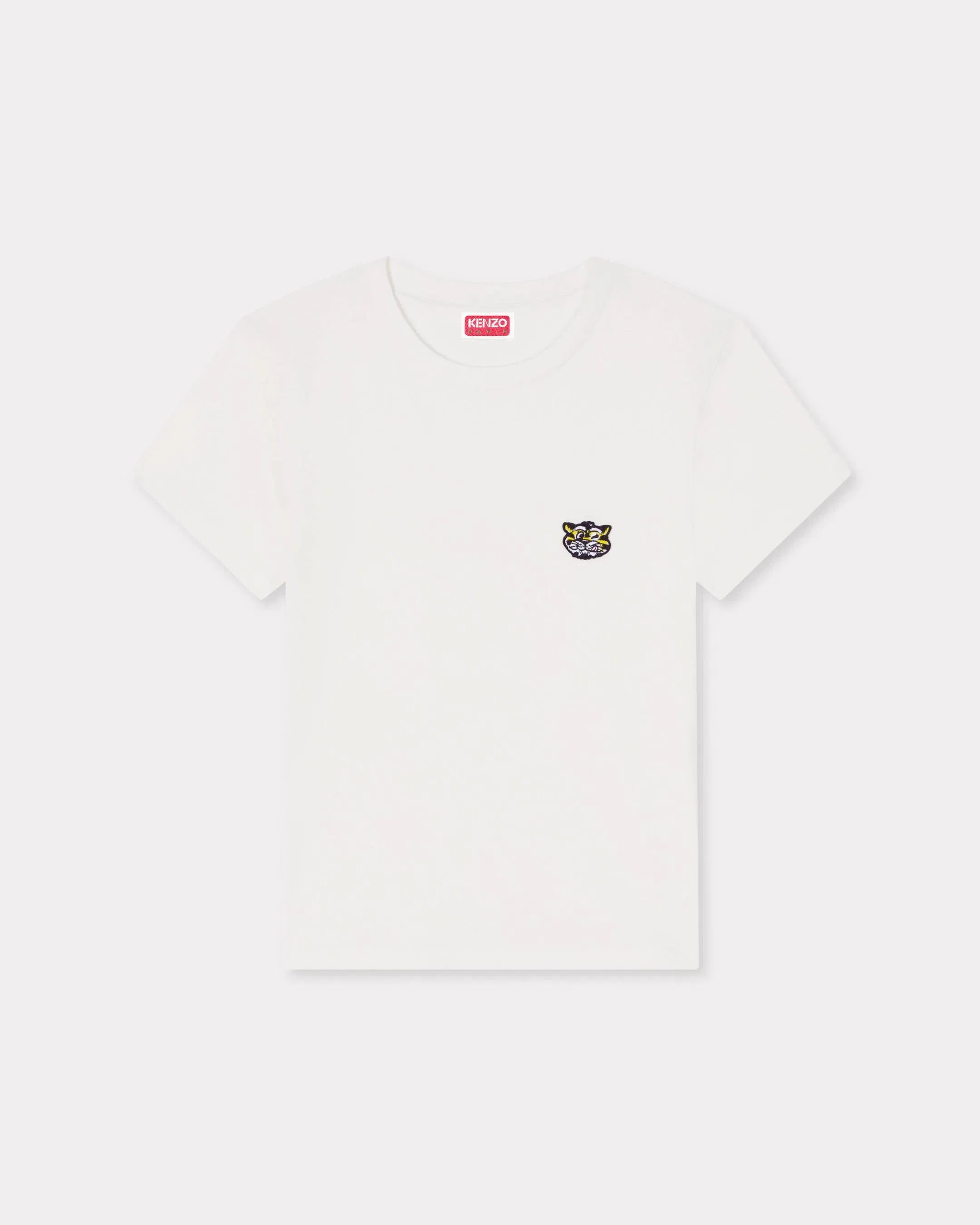 Kenzo Wild Tiger Embroidered T-Shirt In Cotton White Women's