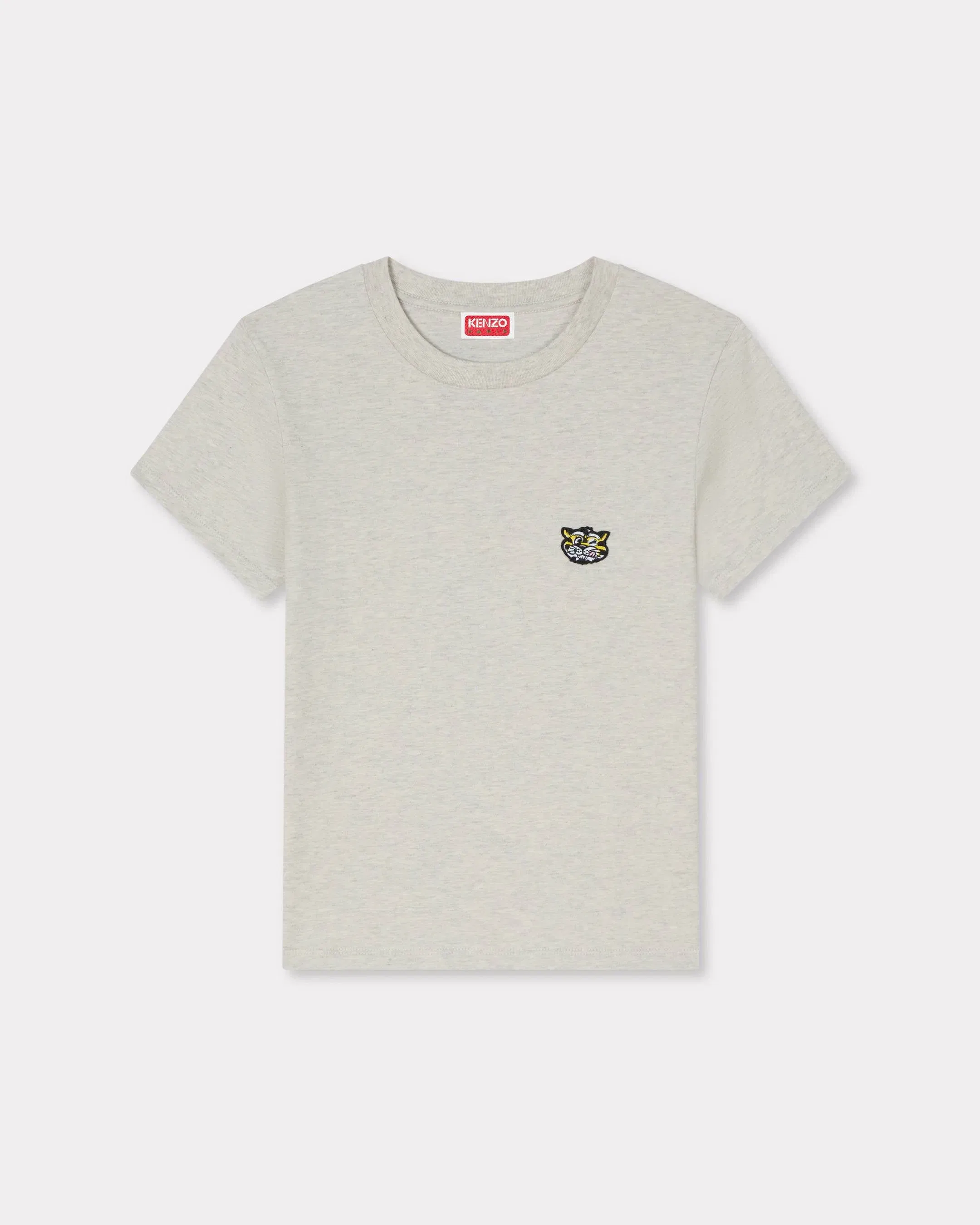 Kenzo Wild Tiger Embroidered T-Shirt In Cotton Grey Women's