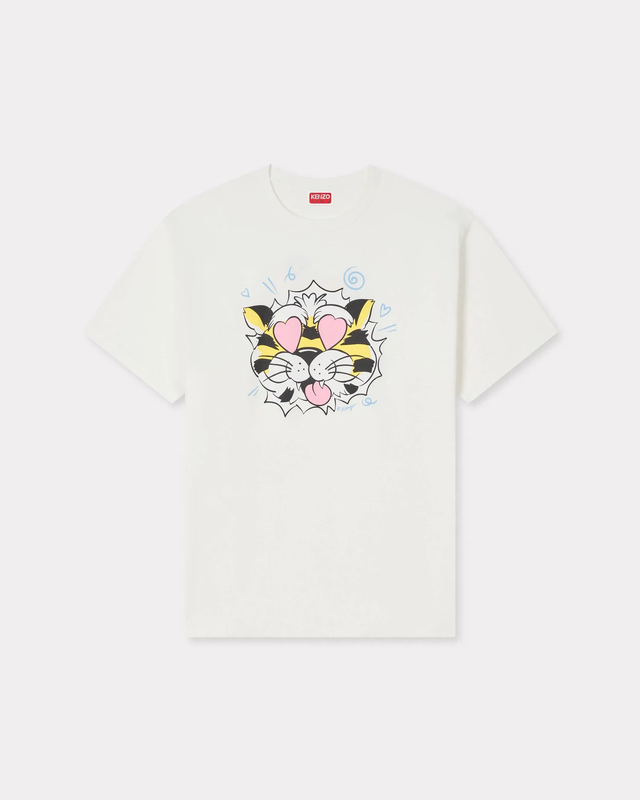 Kenzo Wild Tiger Loose T-Shirt In Cotton White Women's