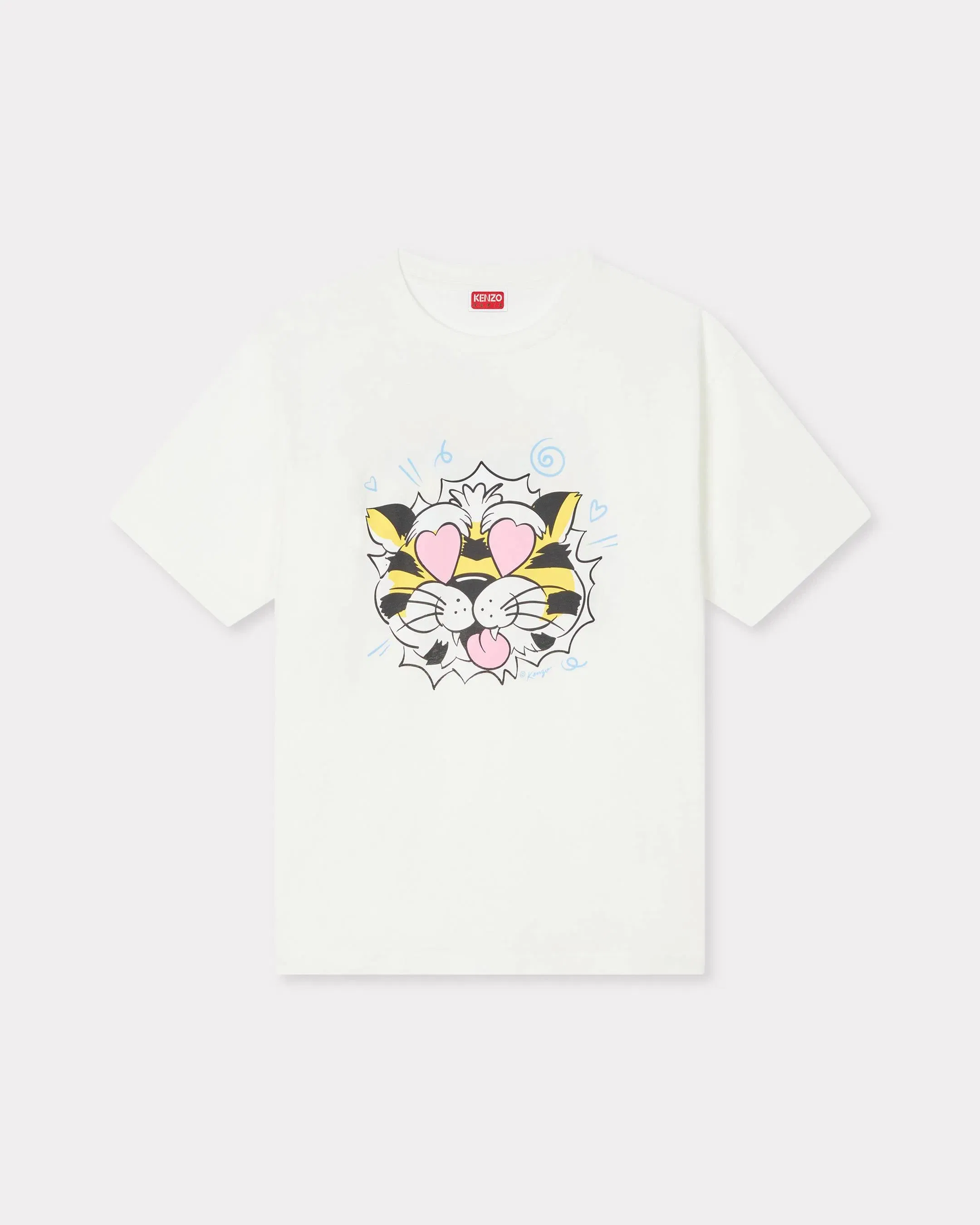 Kenzo Wild Tiger Oversized T-Shirt In Cotton White