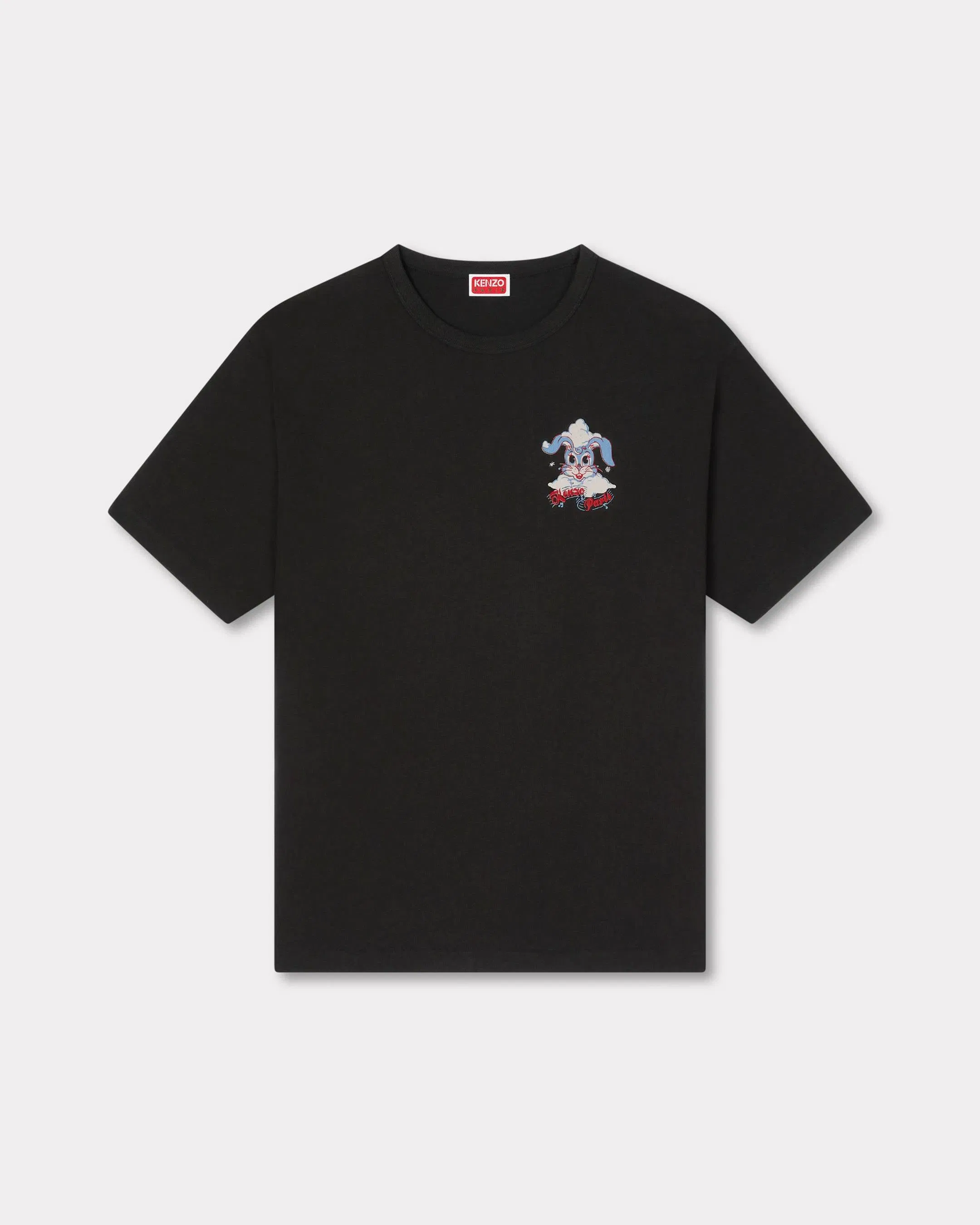 Kenzo Winter Holidays Oversized T-Shirt In Cotton Black
