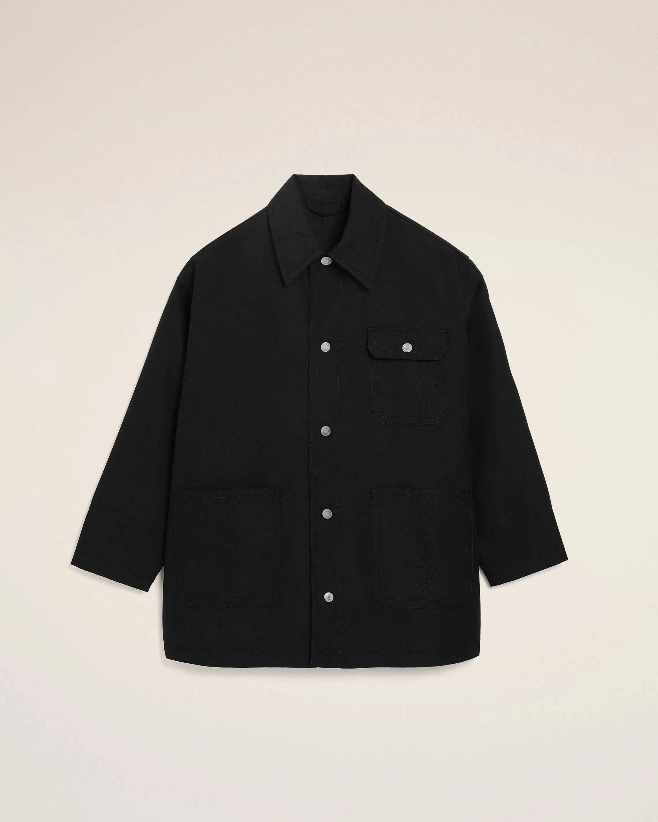 AmiParis Black New Wool Worker Jacket